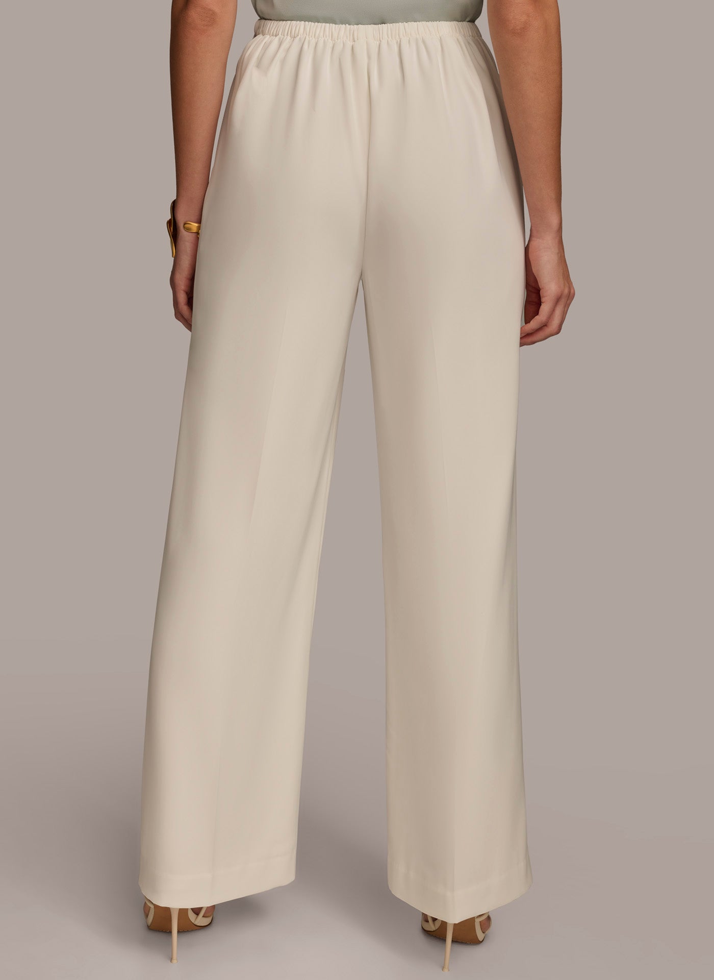 FLAT FRONT WIDE LEG PANT