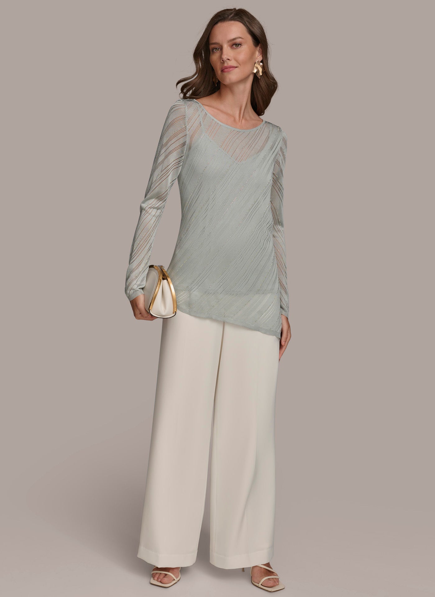 ASYMMETRICAL HEM DIAGONAL SHIMMER VIEW 5 | Dark Color ASYMMETRICAL HEM DIAGONAL SHIMMER VIEW 5 | Dark Color
