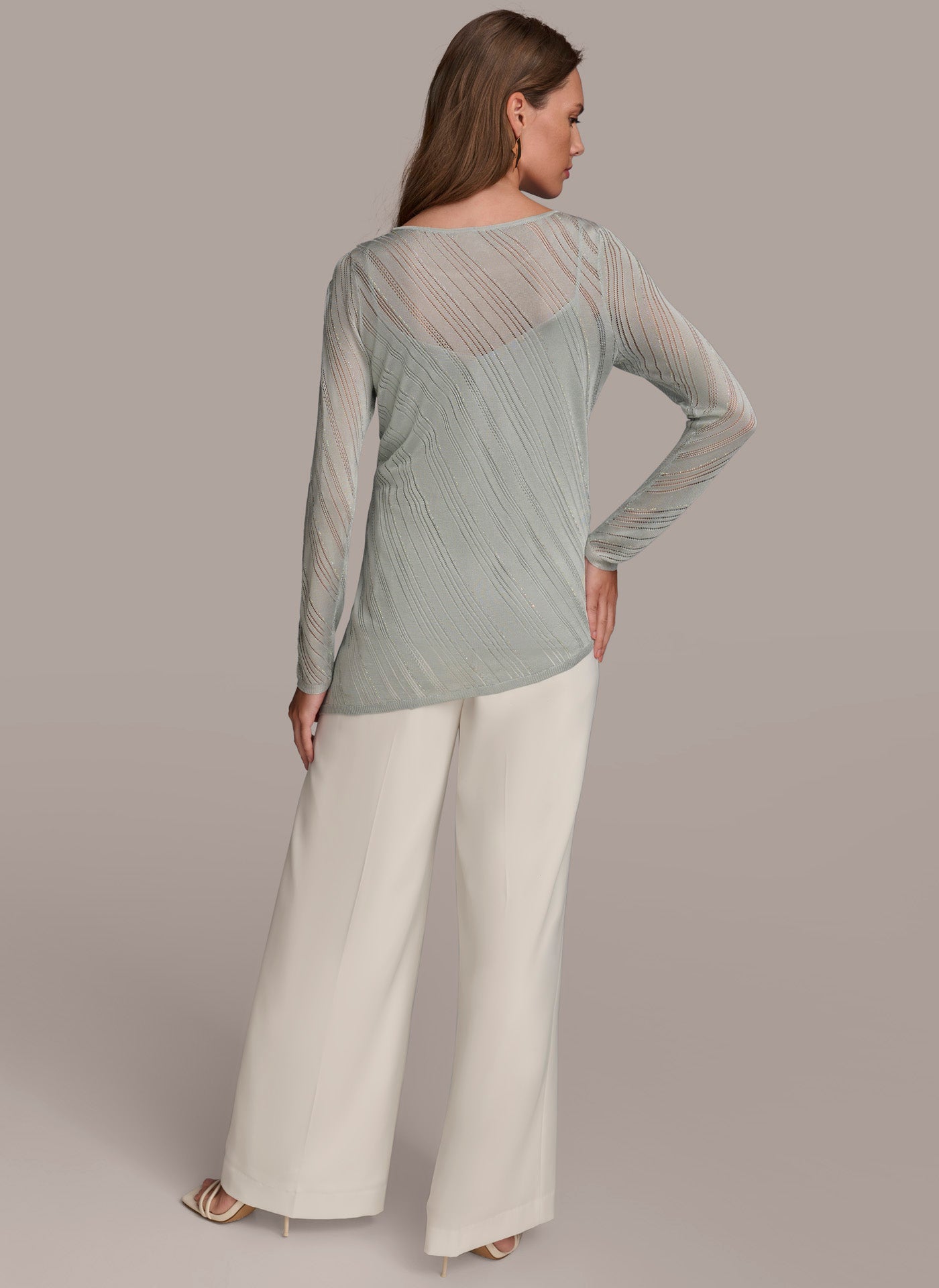 ASYMMETRICAL HEM DIAGONAL SHIMMER | View 2 | Dark Color ASYMMETRICAL HEM DIAGONAL SHIMMER | View 2 | Dark Color