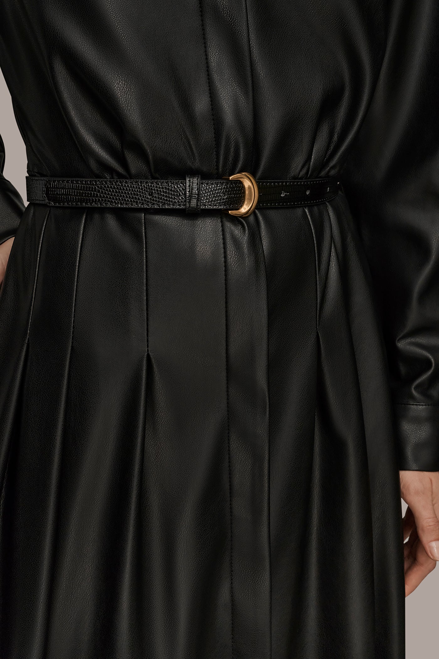 FAUX LEATHER MIDI SHIRT DRESS VIEW 8 | Clothing FAUX LEATHER MIDI SHIRT DRESS VIEW 8 | Clothing