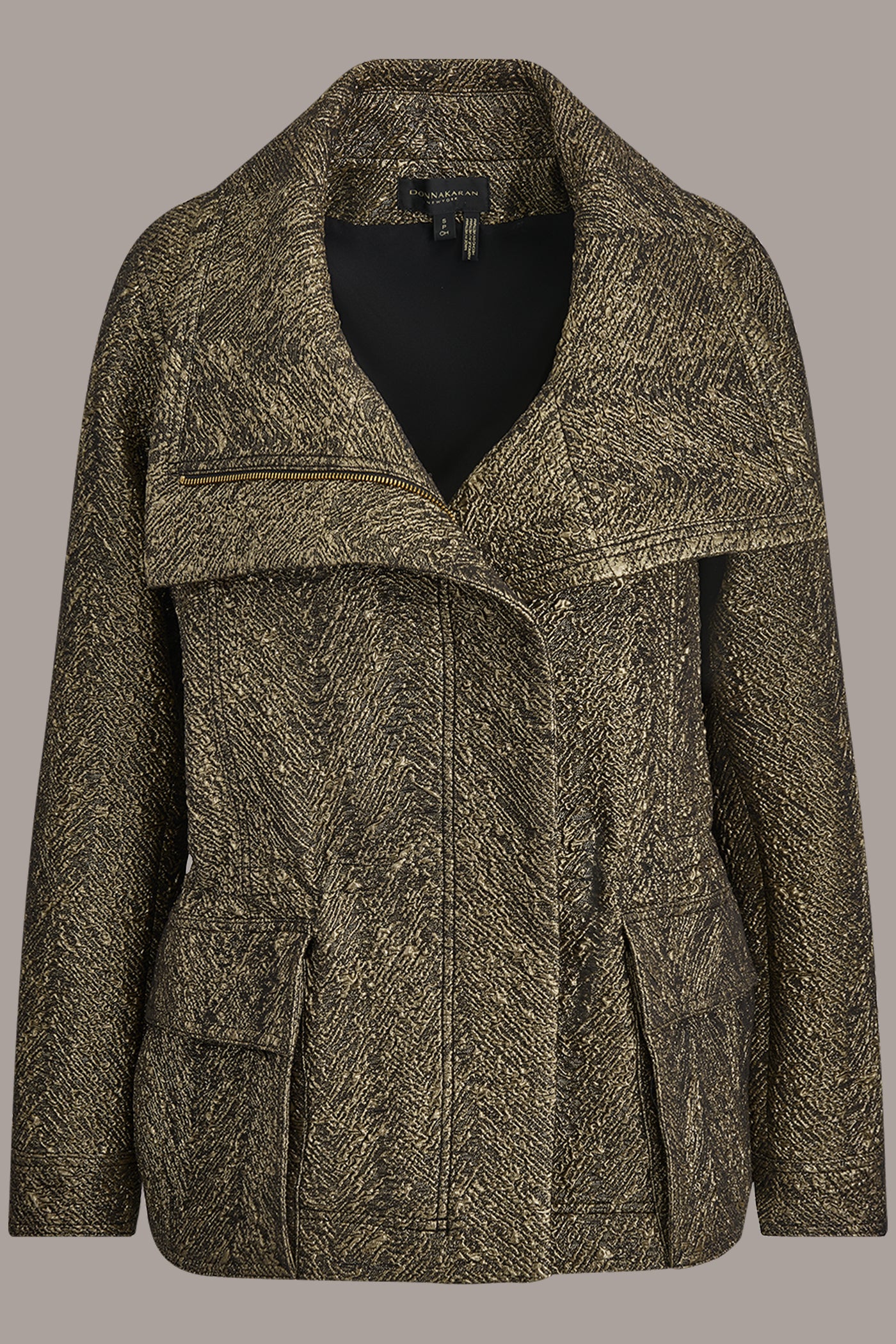 METALLIC HERRINGBONE JACQUARD JACKET VIEW 9 | Blazers & Vests METALLIC HERRINGBONE JACQUARD JACKET VIEW 9 | Blazers & Vests