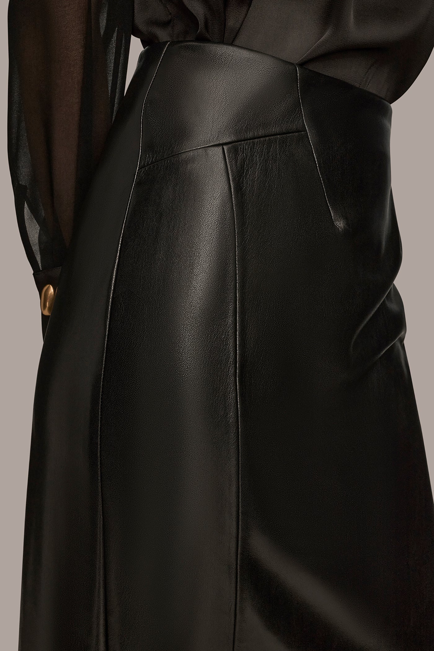 FAUX-LEATHER MIDI PENCIL SKIRT VIEW 6 | Clothing FAUX-LEATHER MIDI PENCIL SKIRT VIEW 6 | Clothing