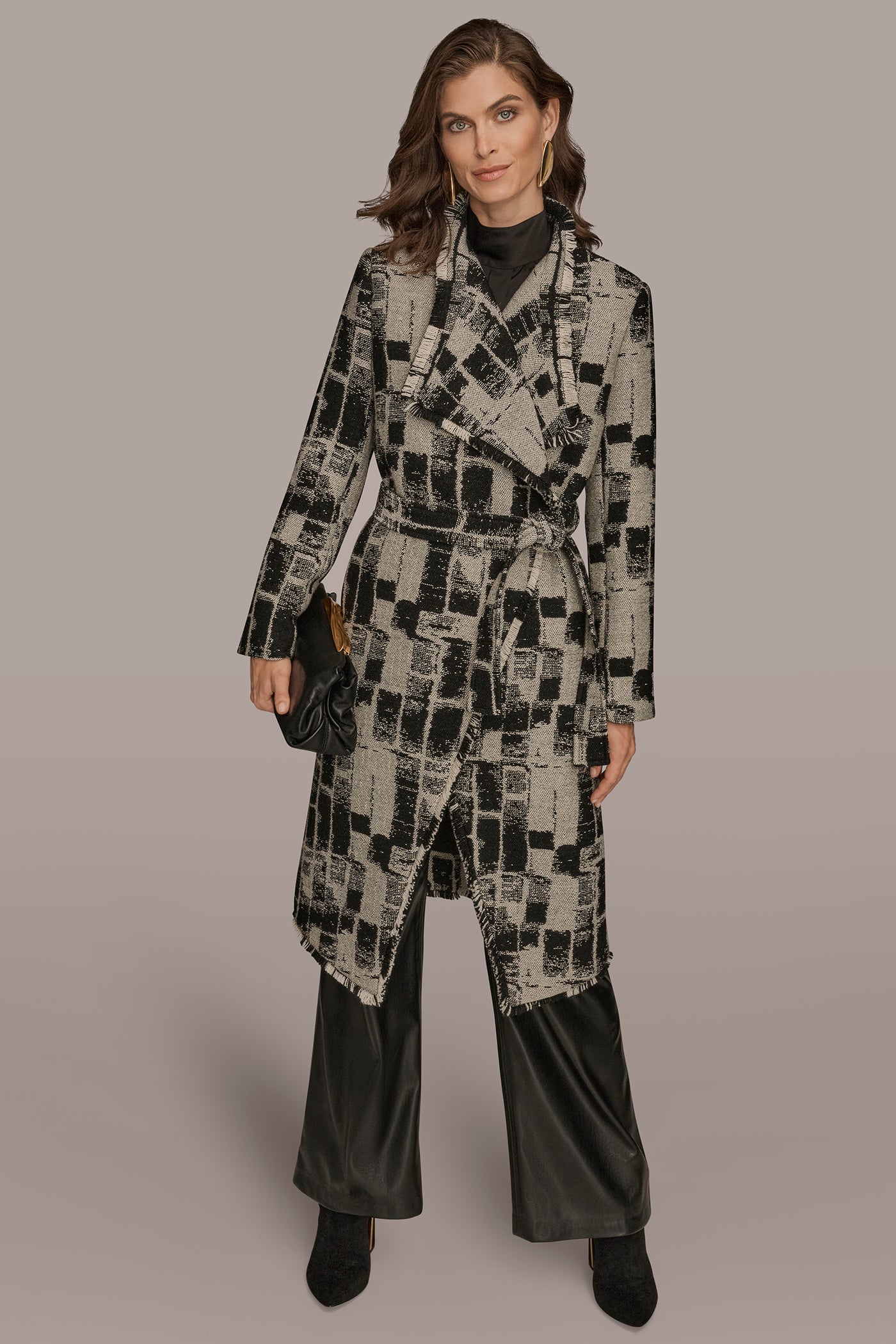 FRAYED GEOMETRIC-JACQUARD COAT VIEW 8 | Coats & Jackets FRAYED GEOMETRIC-JACQUARD COAT VIEW 8 | Coats & Jackets