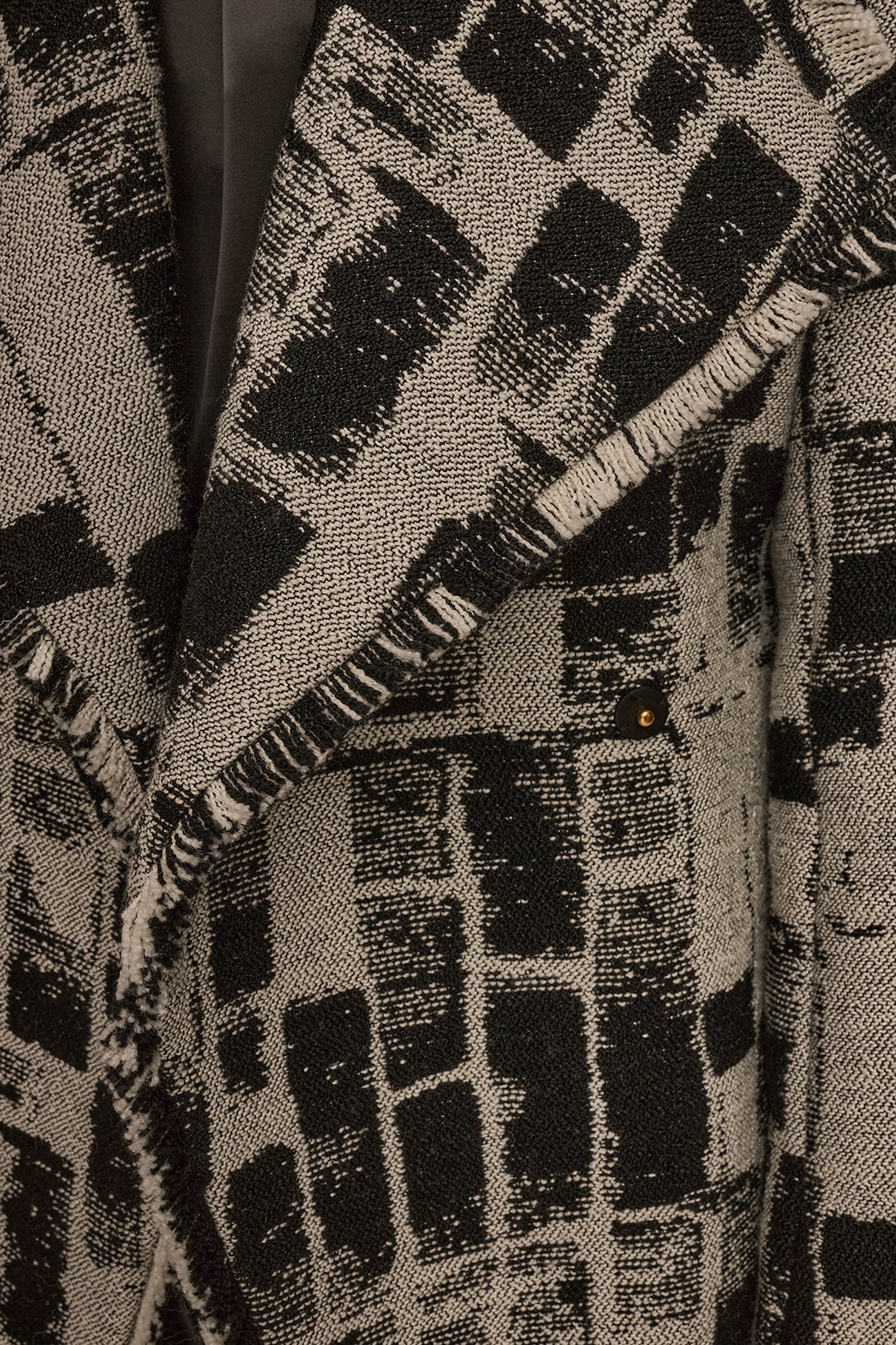 FRAYED GEOMETRIC-JACQUARD COAT VIEW 6 | Coats & Jackets FRAYED GEOMETRIC-JACQUARD COAT VIEW 6 | Coats & Jackets