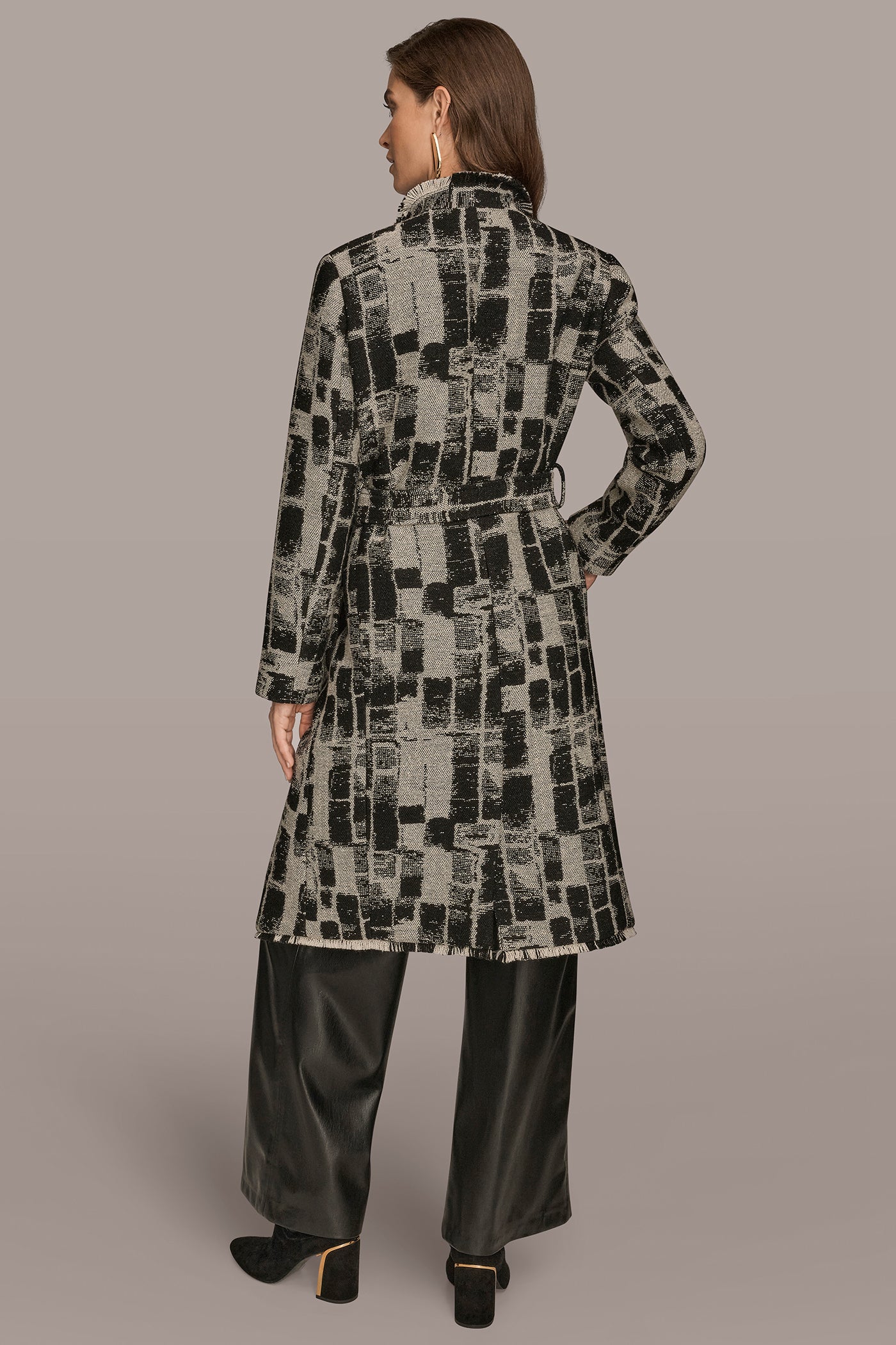 FRAYED GEOMETRIC-JACQUARD COAT | View 2 | Coats & Jackets FRAYED GEOMETRIC-JACQUARD COAT | View 2 | Coats & Jackets