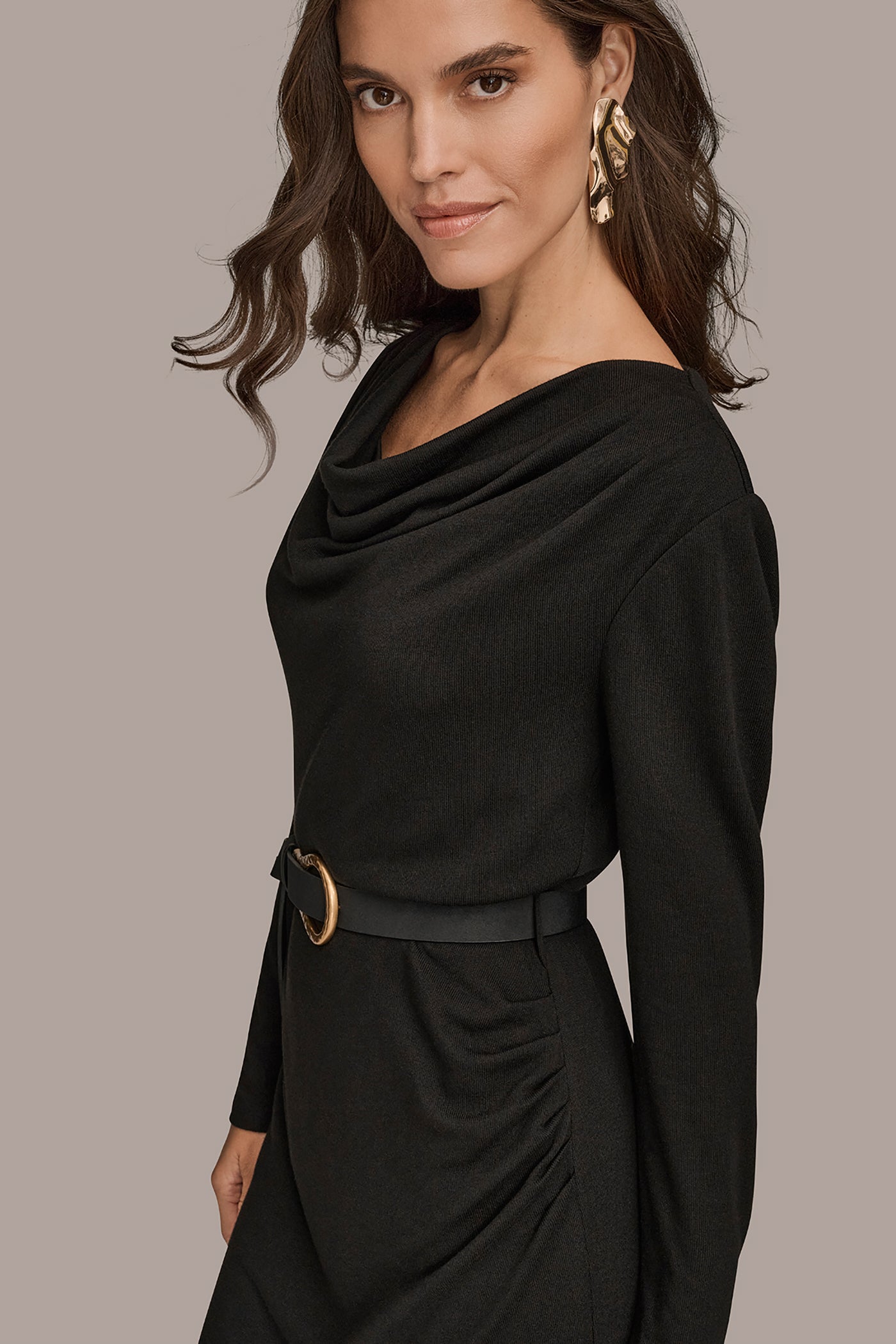 Cowl Neck Dress with Belt VIEW 6 | Dresses & Jumpsuits Cowl Neck Dress with Belt VIEW 6 | Dresses & Jumpsuits