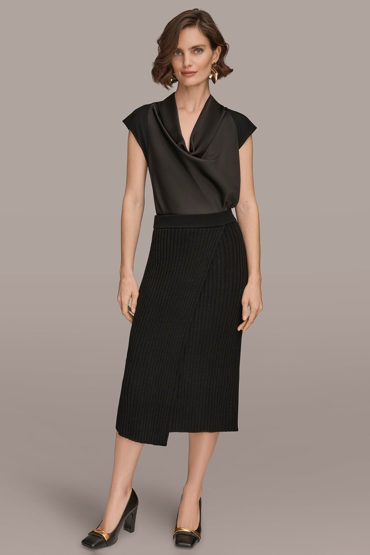 WOOL WRAP-EFFECT MIDI SKIRT VIEW 4 | Suits and Separates WOOL WRAP-EFFECT MIDI SKIRT VIEW 4 | Suits and Separates
