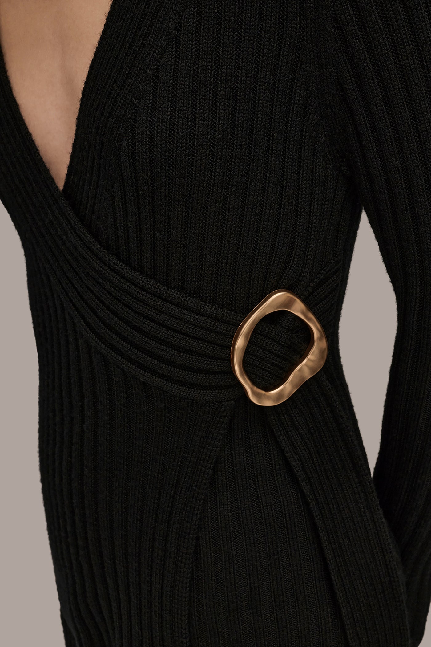 LONG-SLEEVE WRAP-EFFECT V-NECK SWEATER VIEW 5 | Suits and Separates LONG-SLEEVE WRAP-EFFECT V-NECK SWEATER VIEW 5 | Suits and Separates