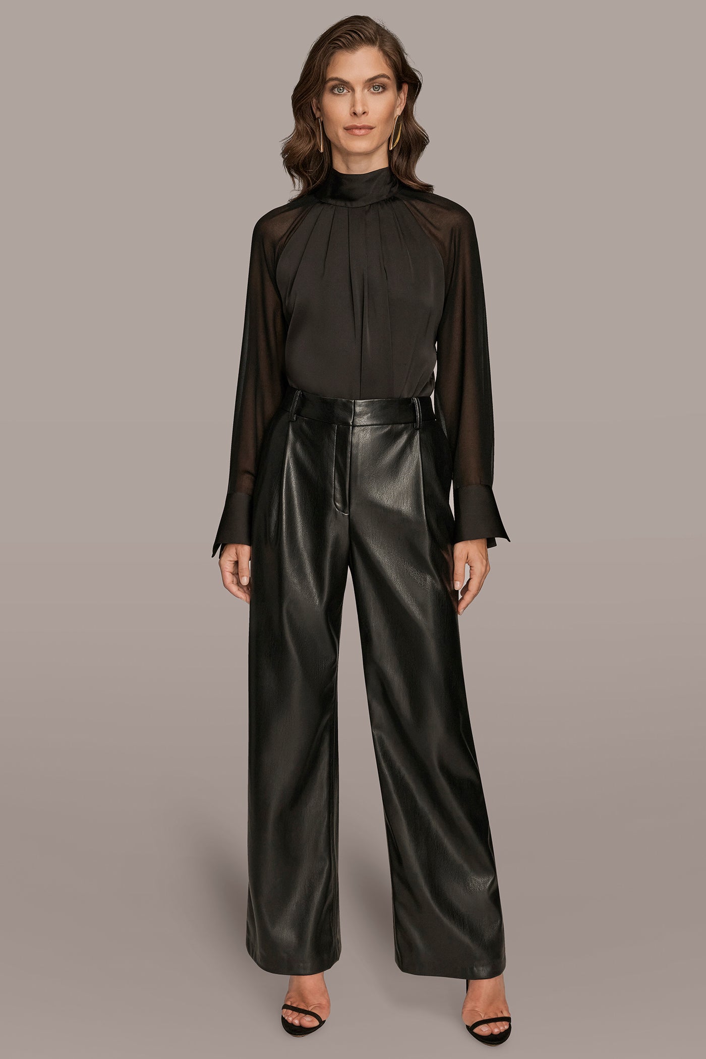 EXTRA HIGH-RISE PLEATED FAUX-LEATHER WIDE-LEG PANT VIEW 5 | Pants EXTRA HIGH-RISE PLEATED FAUX-LEATHER WIDE-LEG PANT VIEW 5 | Pants