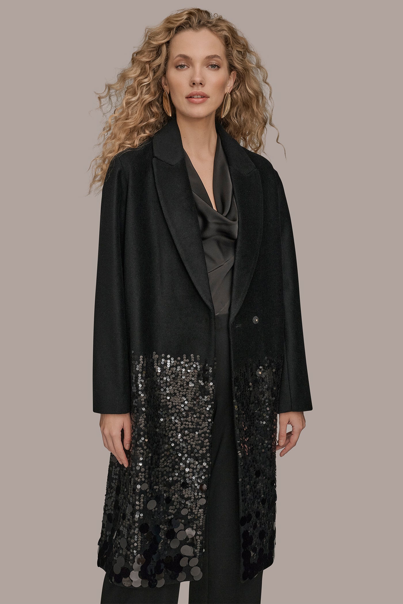 LONG SEQUIN WOOL-BLEND COAT VIEW 4 | All That Shimmers LONG SEQUIN WOOL-BLEND COAT VIEW 4 | All That Shimmers