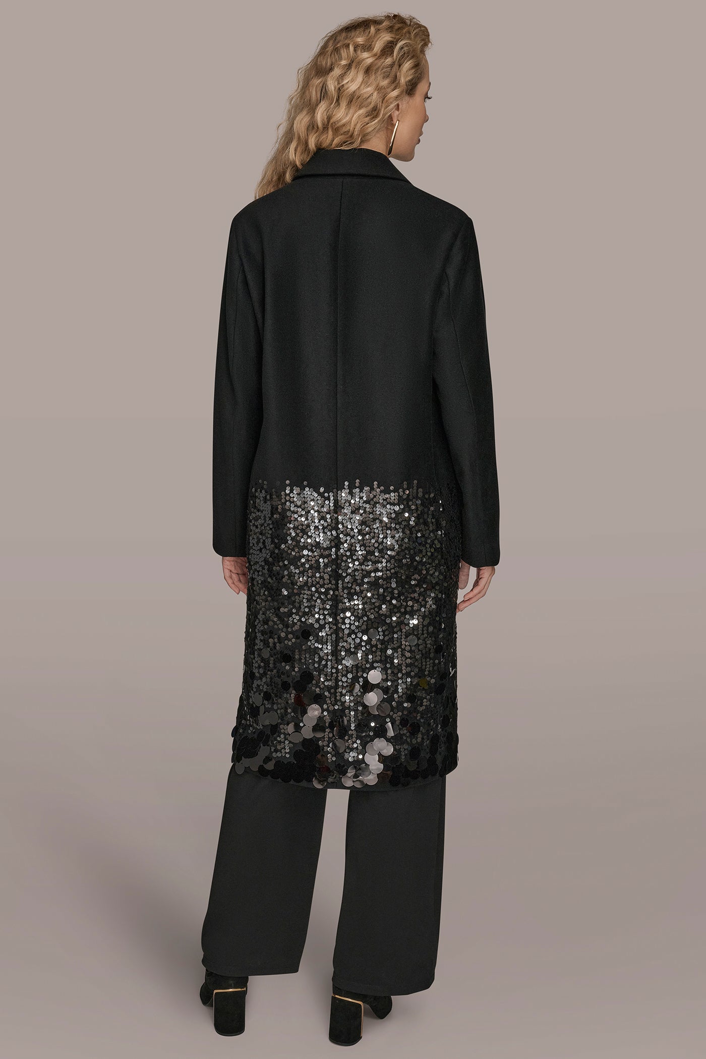 LONG SEQUIN WOOL-BLEND COAT | View 2 | All That Shimmers LONG SEQUIN WOOL-BLEND COAT | View 2 | All That Shimmers