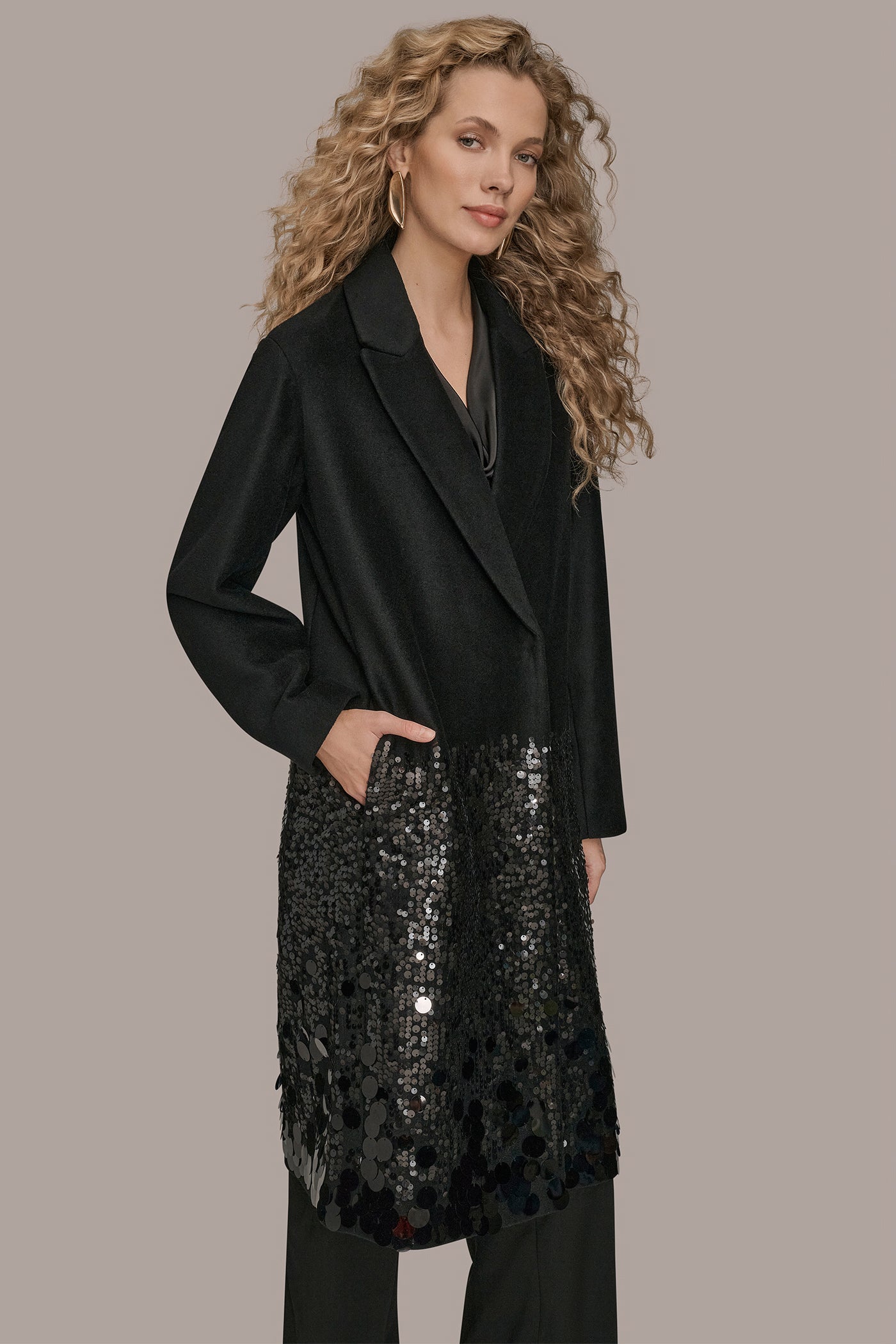 LONG SEQUIN WOOL-BLEND COAT VIEW 3 | All That Shimmers LONG SEQUIN WOOL-BLEND COAT VIEW 3 | All That Shimmers