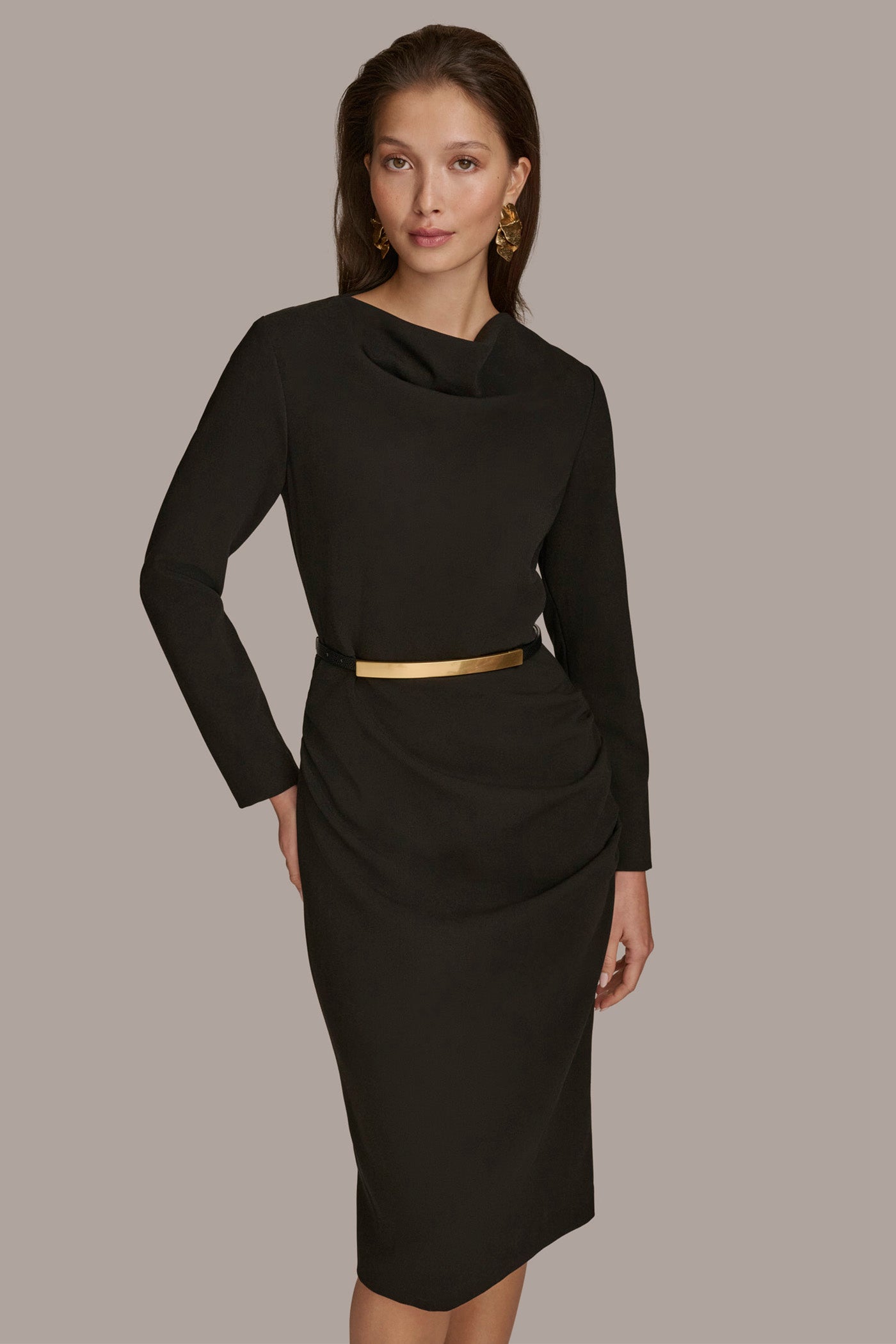 COWL NECK BAR BELT DRESS VIEW 4 | Sale Dresses and Jumpsuits COWL NECK BAR BELT DRESS VIEW 4 | Sale Dresses and Jumpsuits