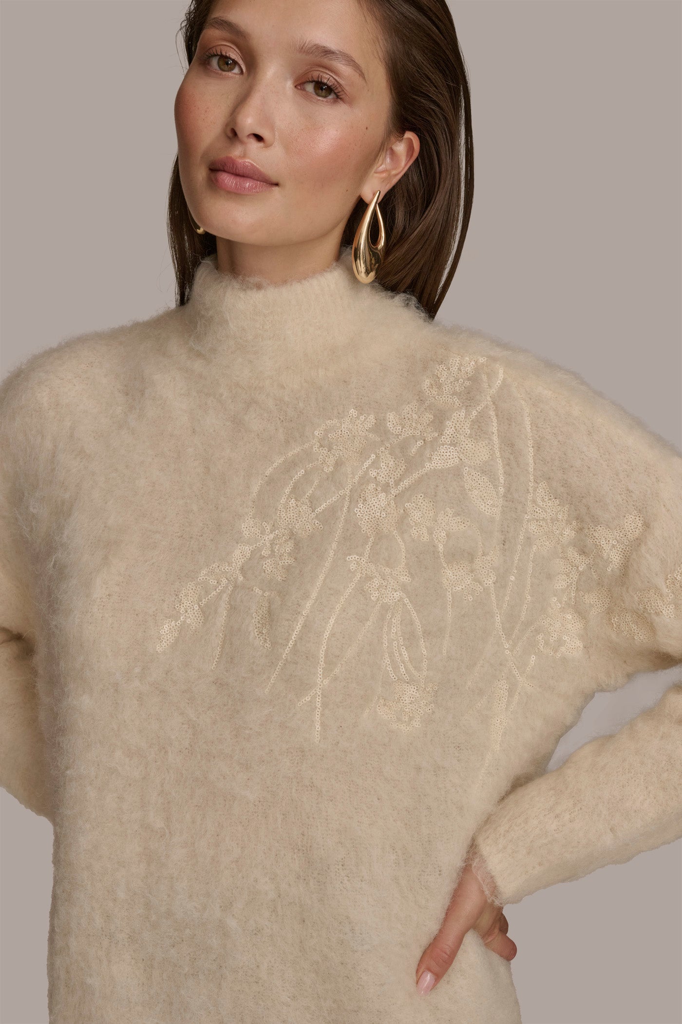 SEQUIN EMBELLISHED SWEATER VIEW 5 SEQUIN EMBELLISHED SWEATER VIEW 5