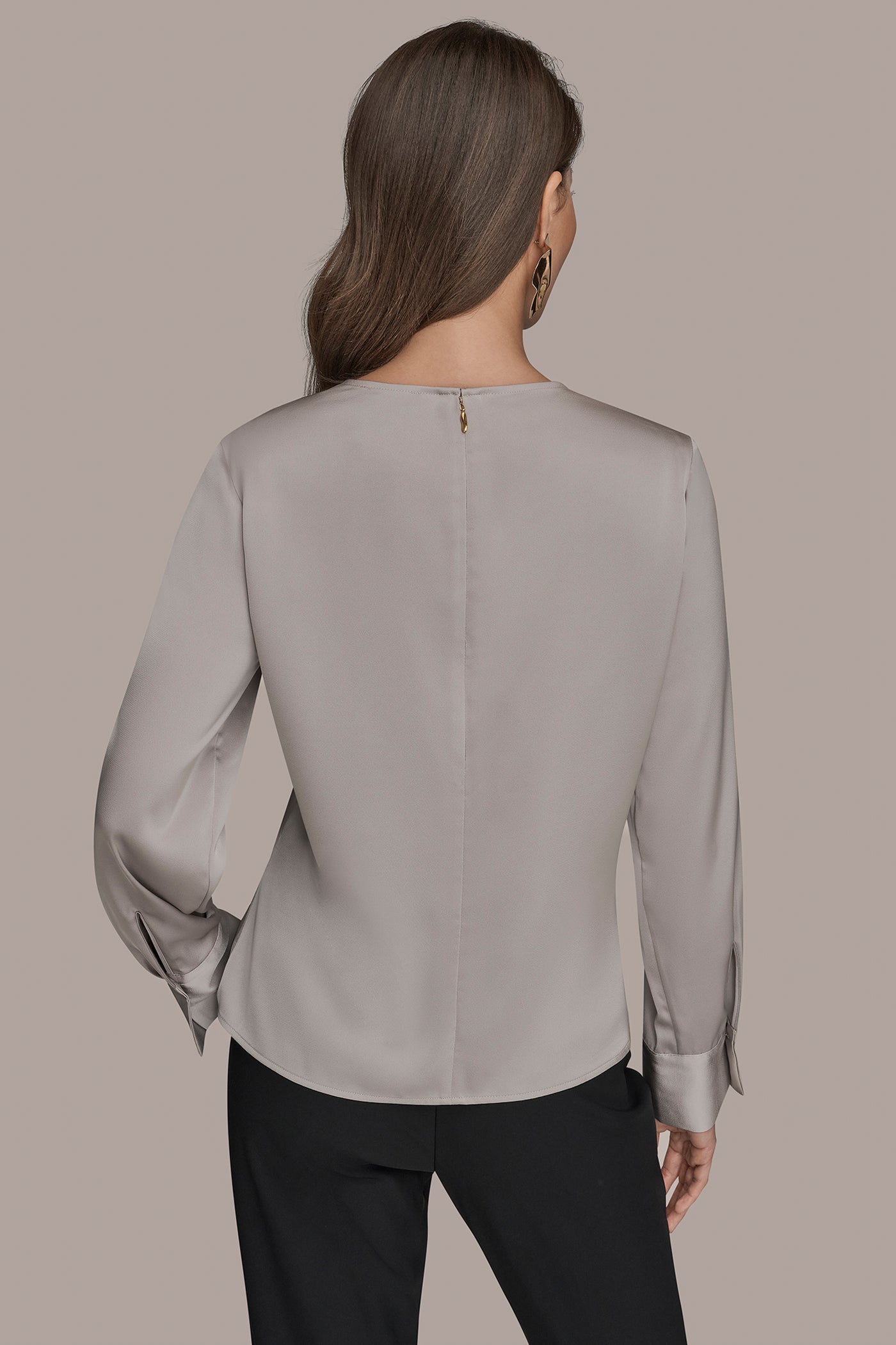 LONG-SLEEVE BLOUSE WITH SHOULDER HARDWARE DETAIL | View 2 | Holiday Collection LONG-SLEEVE BLOUSE WITH SHOULDER HARDWARE DETAIL | View 2 | Holiday Collection