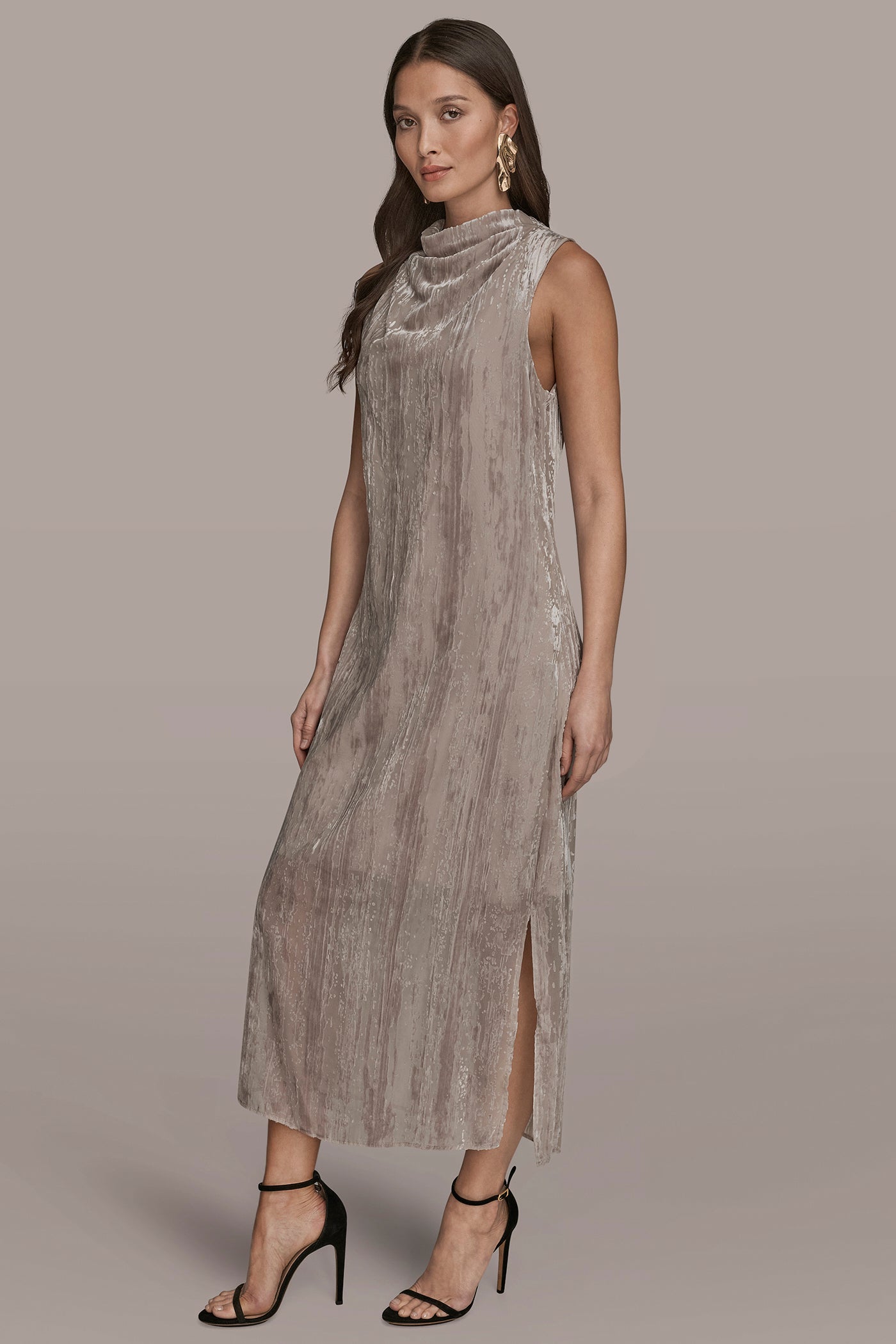 SLEEVELESS BURNOUT A-LINE DRESS VIEW 3 | Event Dressing SLEEVELESS BURNOUT A-LINE DRESS VIEW 3 | Event Dressing