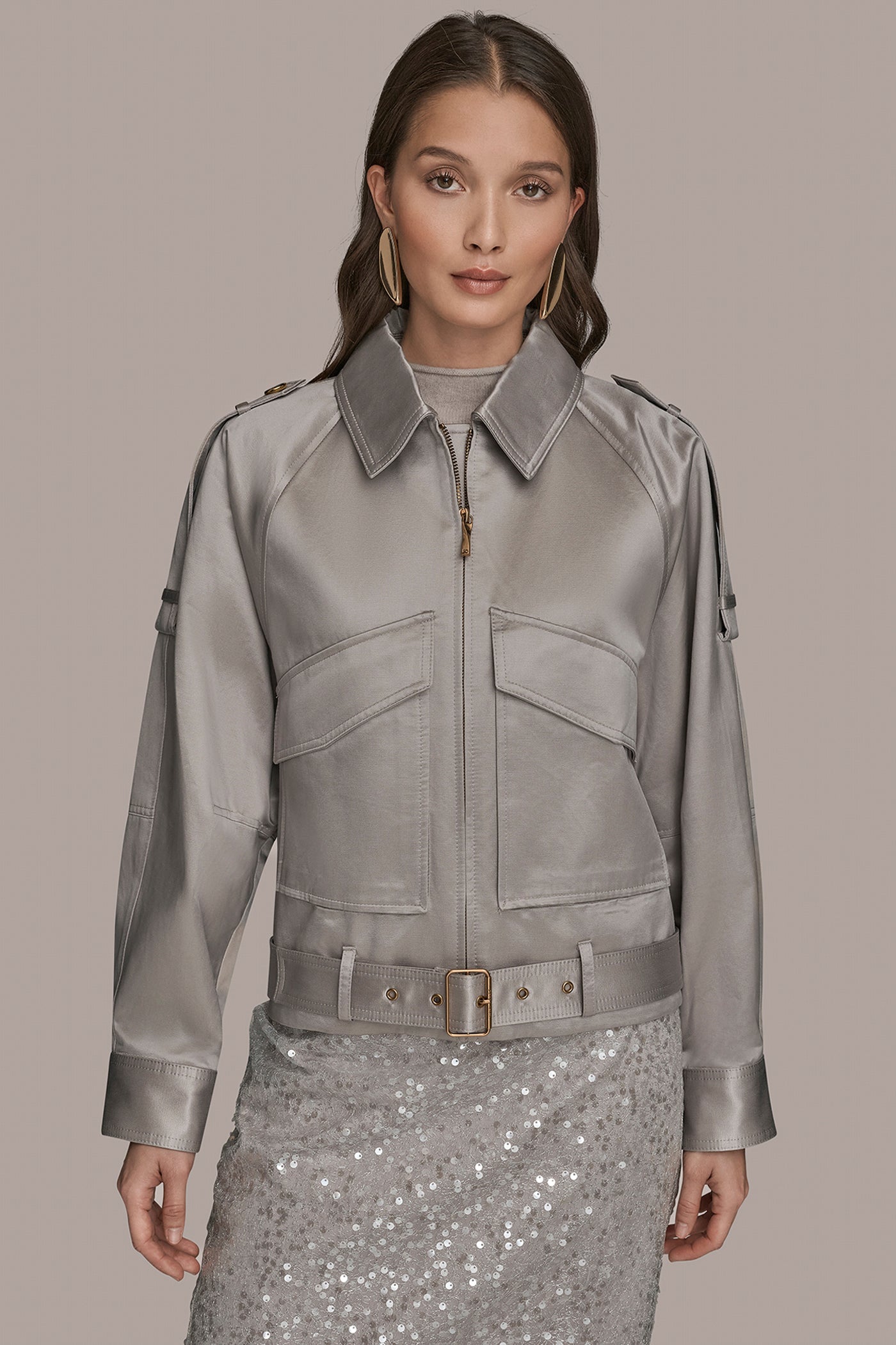 ZIP FRONT JACKET WITH POCKETS | View 1 | Coats & Jackets ZIP FRONT JACKET WITH POCKETS | View 1 | Coats & Jackets