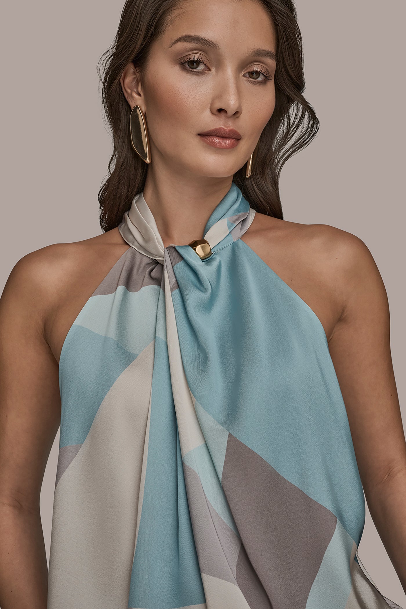 TWIST-NECK HALTER BLOUSE VIEW 4 | Holiday Collection TWIST-NECK HALTER BLOUSE VIEW 4 | Holiday Collection