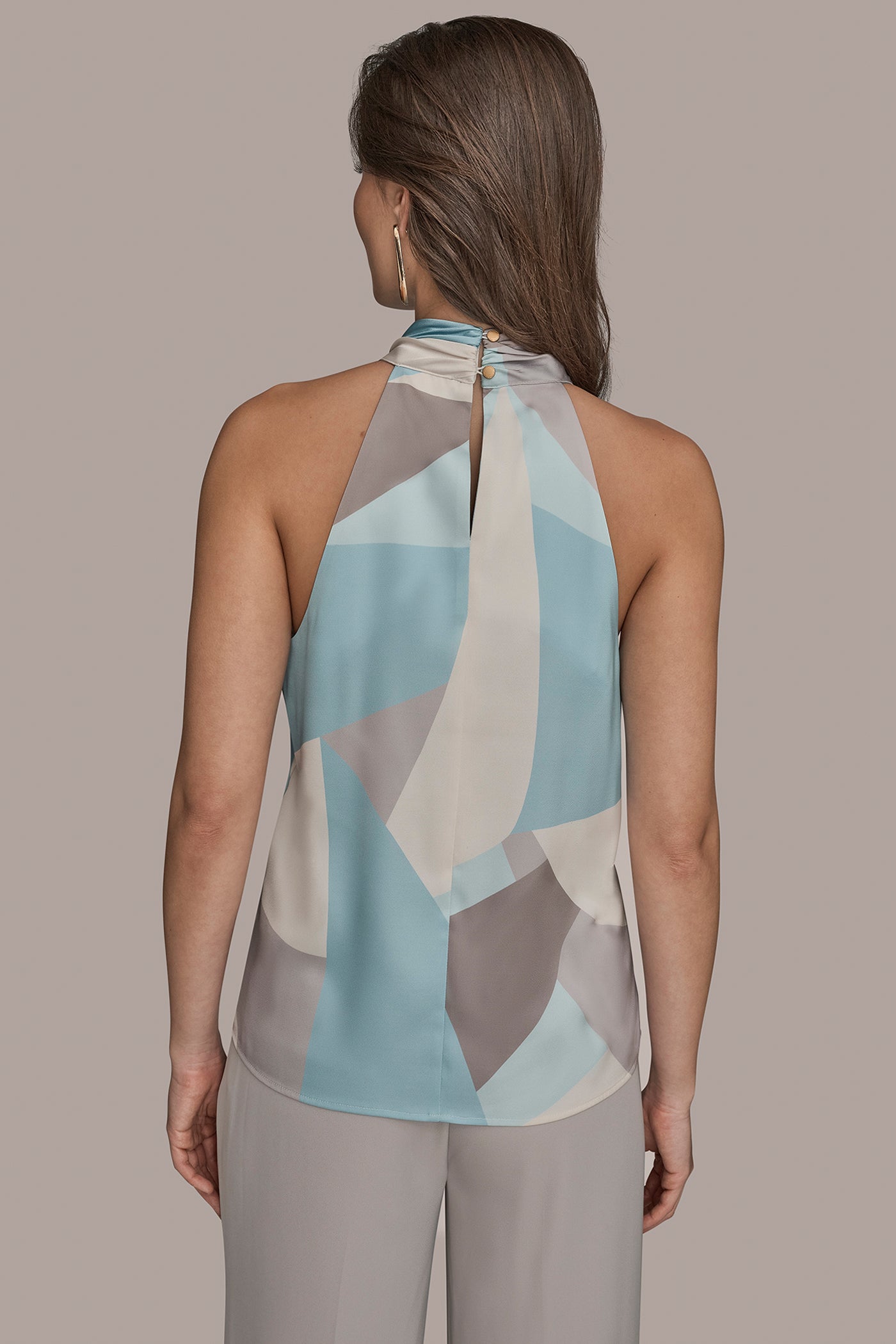 TWIST-NECK HALTER BLOUSE | View 2 | Holiday Collection TWIST-NECK HALTER BLOUSE | View 2 | Holiday Collection