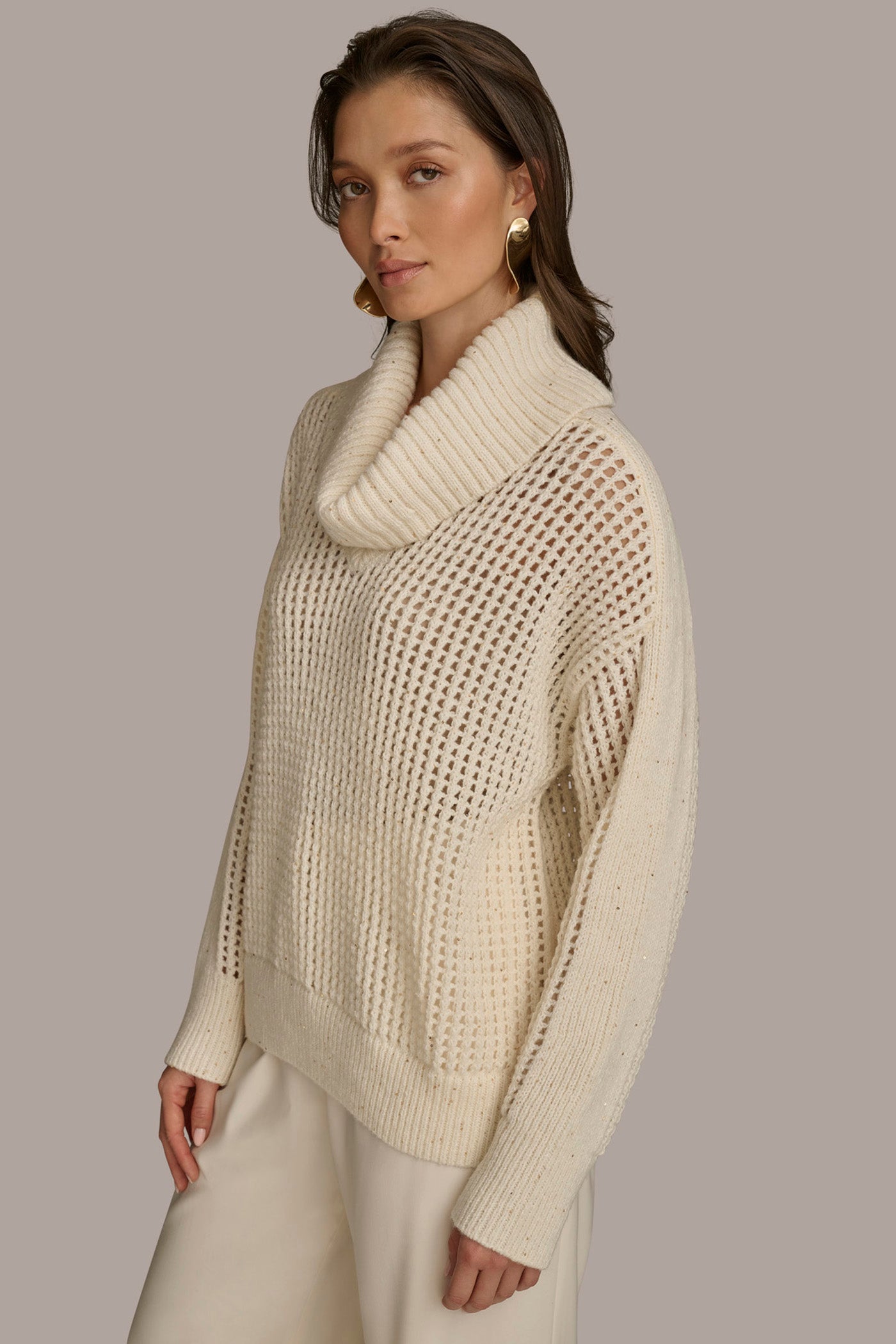 COWL NECK CUTOUT SWEATER VIEW 3 | Sale Tops and Sweaters COWL NECK CUTOUT SWEATER VIEW 3 | Sale Tops and Sweaters