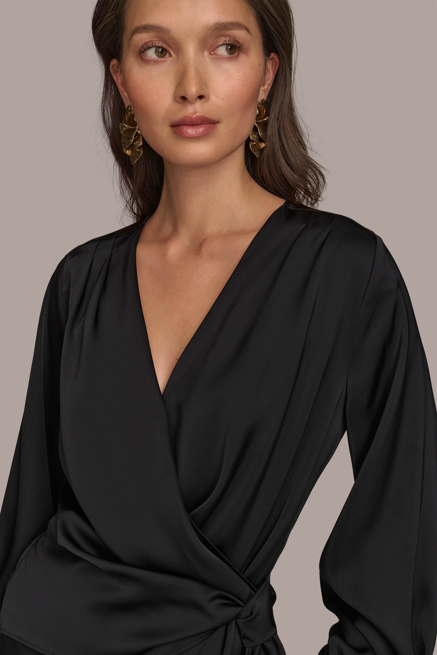 FAUX WRAP TOP WITH SIDE TIE VIEW 6 | Suits and Separates FAUX WRAP TOP WITH SIDE TIE VIEW 6 | Suits and Separates