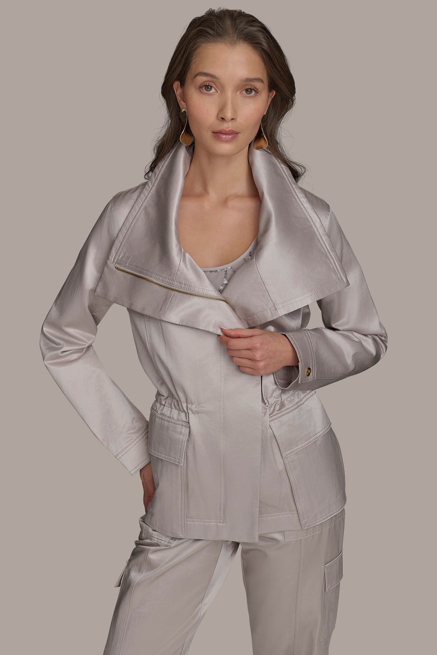 ZIP FRONT JACKET WITH POCKETS | View 1 | Blazers & Vests ZIP FRONT JACKET WITH POCKETS | View 1 | Blazers & Vests
