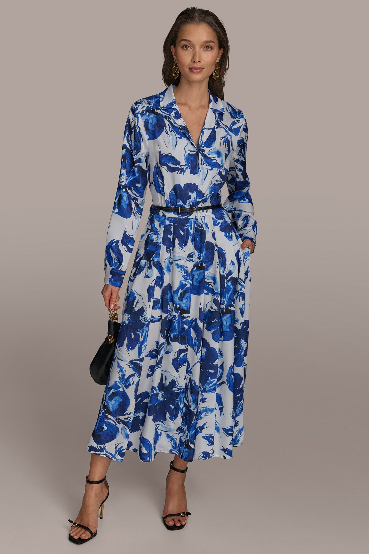 PRINTED BELTED SHIRT DRESS | View 1 | Essential Dresses PRINTED BELTED SHIRT DRESS | View 1 | Essential Dresses