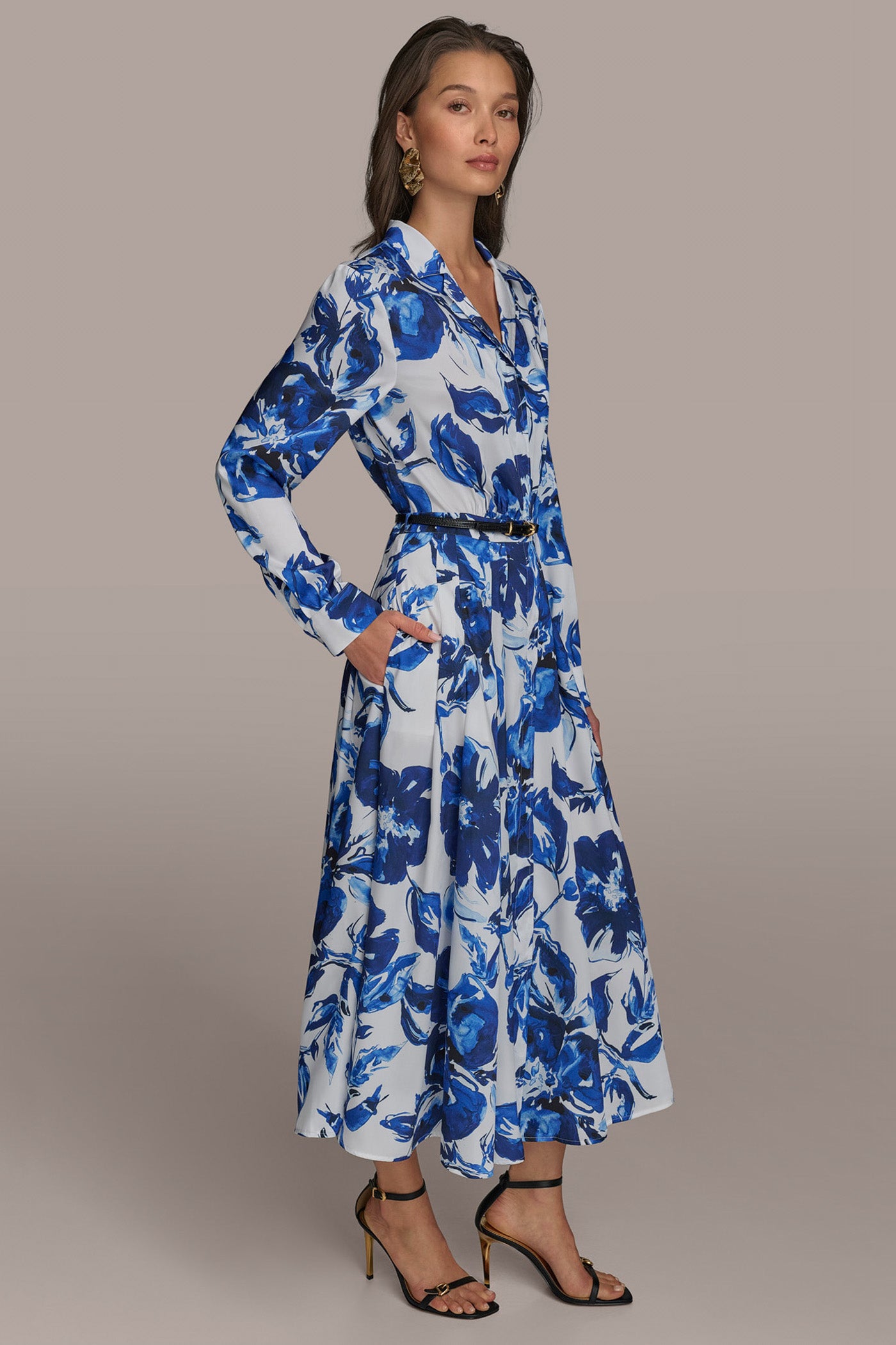 PRINTED BELTED SHIRT DRESS VIEW 5 | Essential Dresses PRINTED BELTED SHIRT DRESS VIEW 5 | Essential Dresses
