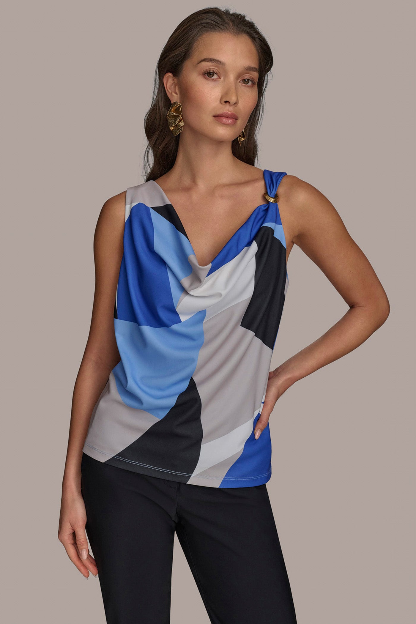 PRINTED COWL NECK TOP | View 1 | Clothing PRINTED COWL NECK TOP | View 1 | Clothing