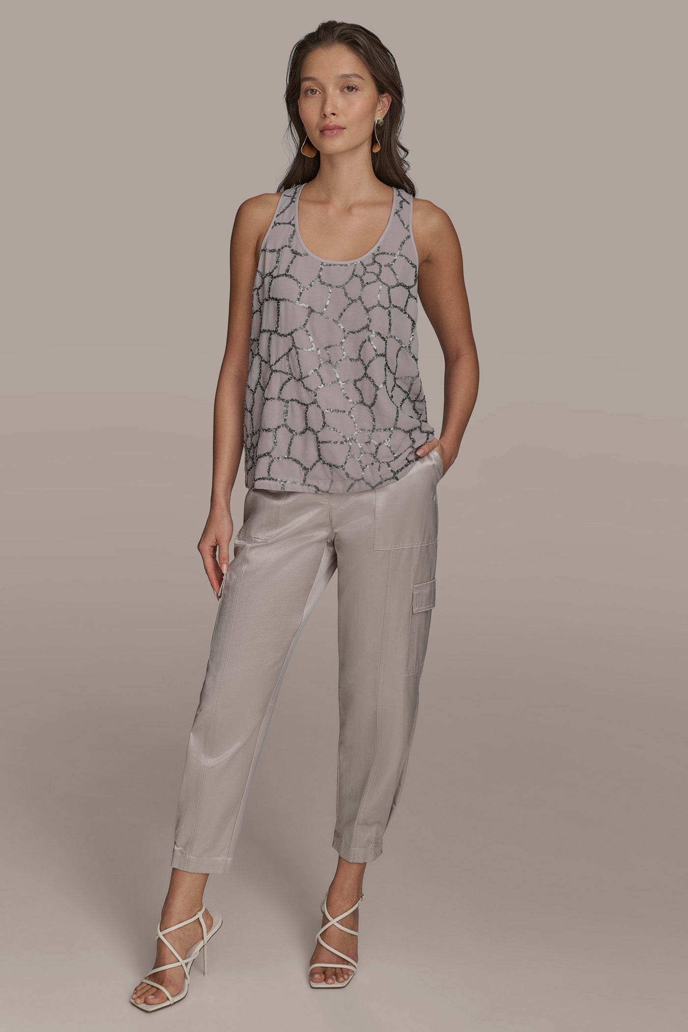 SHELL WITH SEQUIN DETAIL VIEW 6 | Suits and Separates SHELL WITH SEQUIN DETAIL VIEW 6 | Suits and Separates