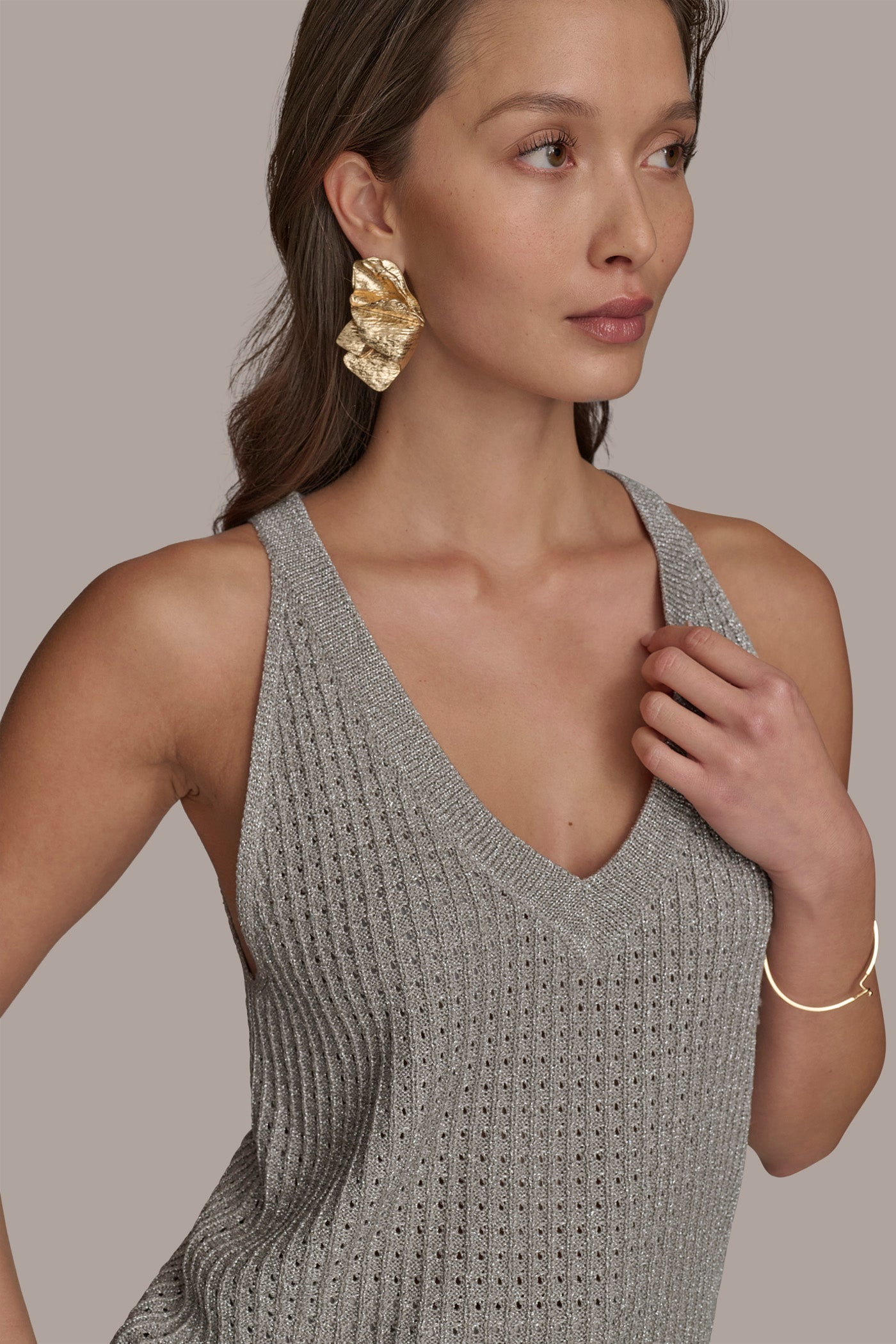 V-NECK OPEN WEAVE TOP VIEW 6 | Suits and Separates V-NECK OPEN WEAVE TOP VIEW 6 | Suits and Separates
