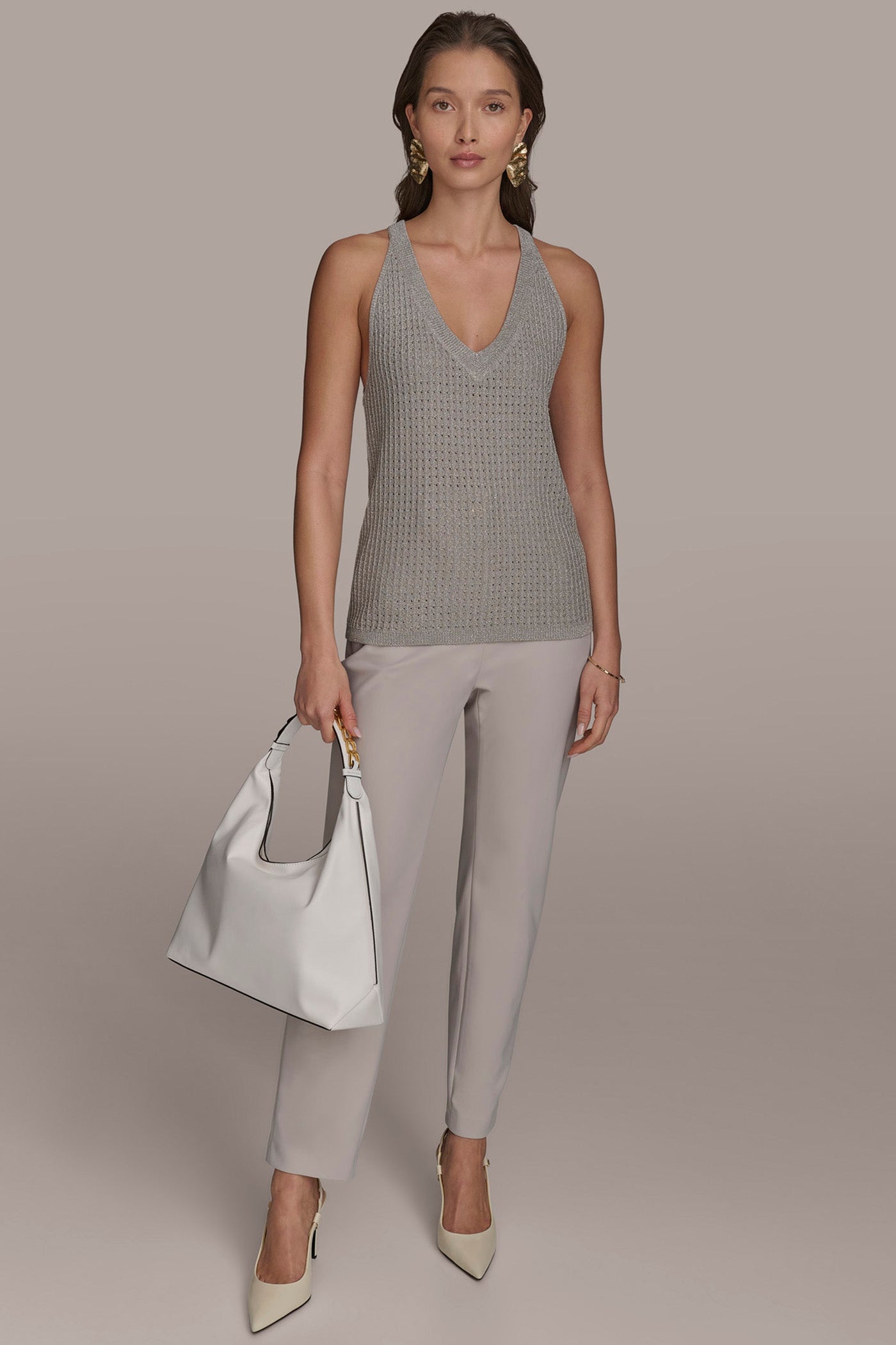 V-NECK OPEN WEAVE TOP VIEW 4 | Suits and Separates V-NECK OPEN WEAVE TOP VIEW 4 | Suits and Separates