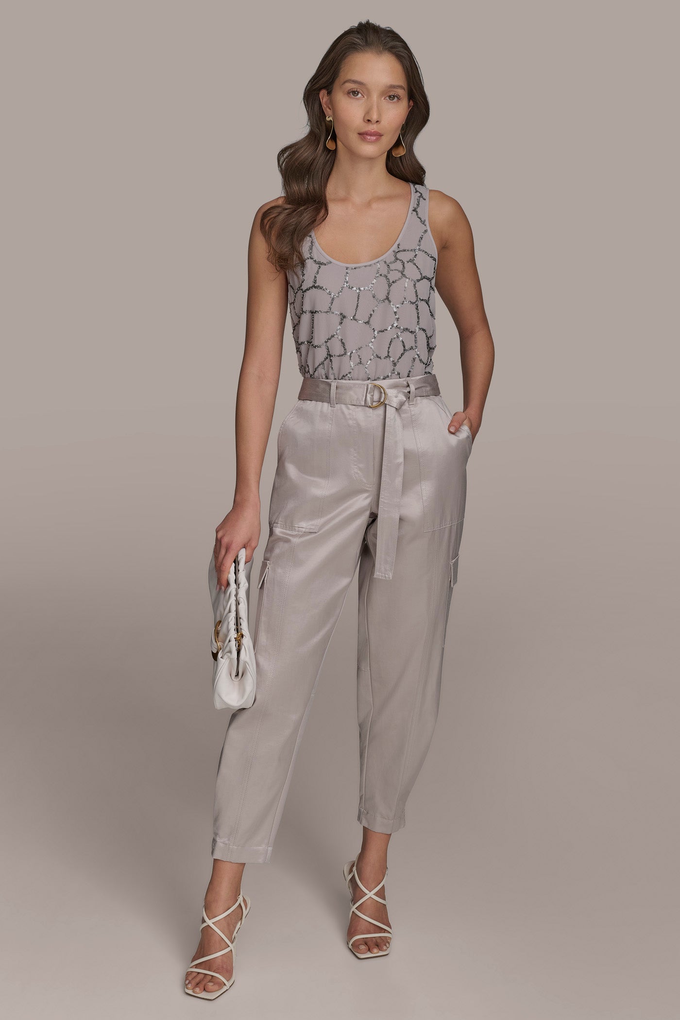 SATIN BELTED CARGO VIEW 6 | Suits and Separates SATIN BELTED CARGO VIEW 6 | Suits and Separates
