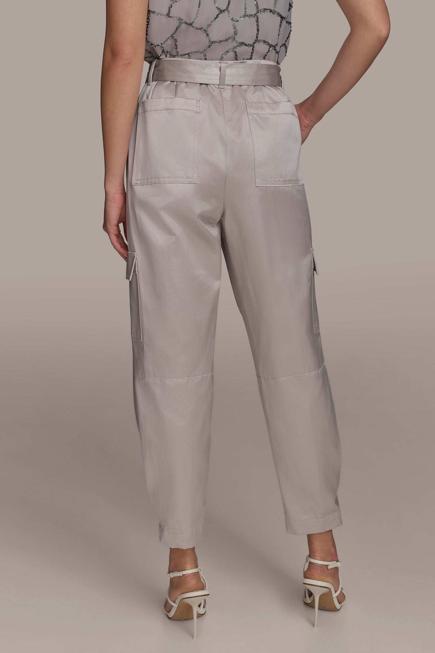 SATIN BELTED CARGO | View 2 | Suits and Separates SATIN BELTED CARGO | View 2 | Suits and Separates
