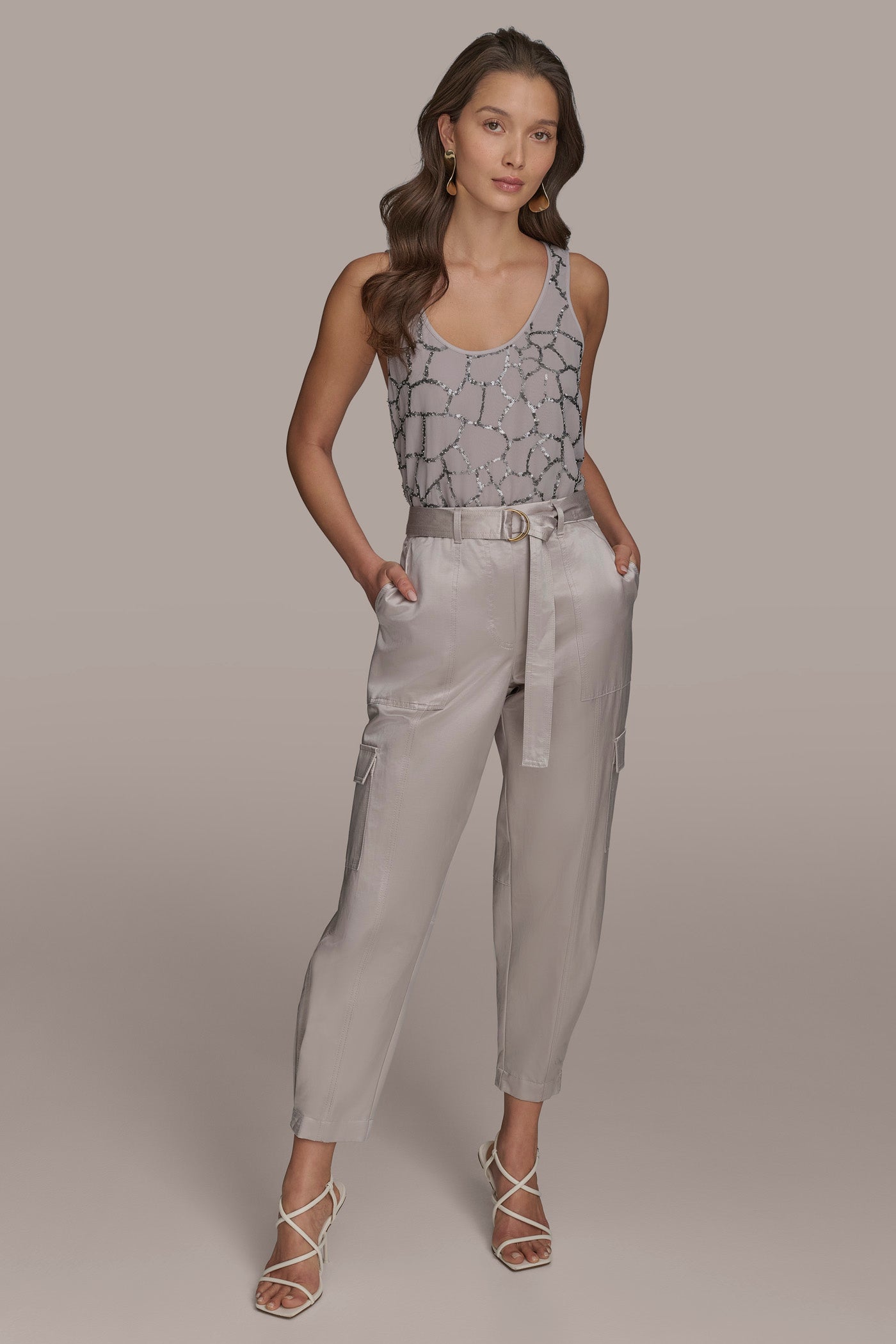 SATIN BELTED CARGO VIEW 8 | Suits and Separates SATIN BELTED CARGO VIEW 8 | Suits and Separates