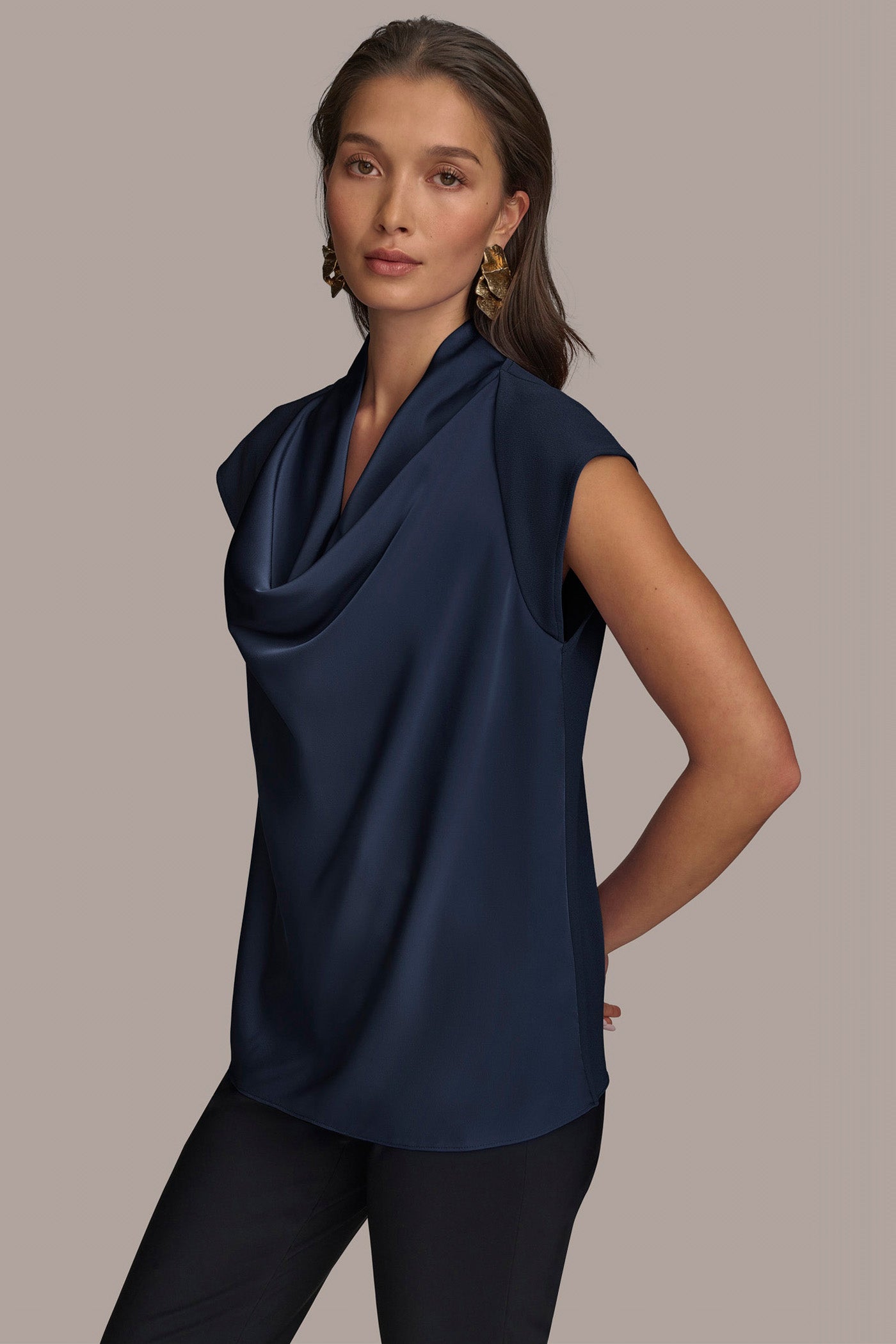 COWL NECK MIX MEDIA TOP VIEW 3 | Tops & Sweaters COWL NECK MIX MEDIA TOP VIEW 3 | Tops & Sweaters