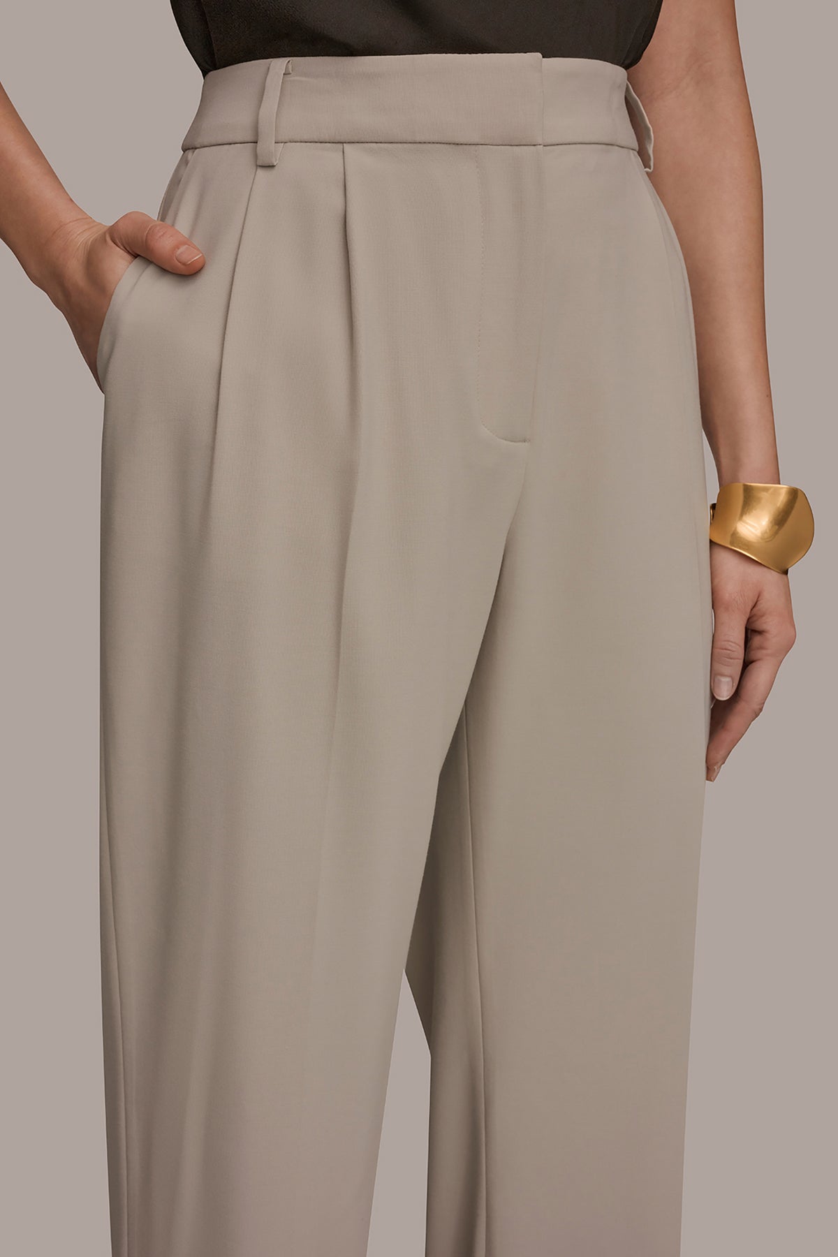 Pleated Wide Leg Pant | Wide Leg | Donna Karan