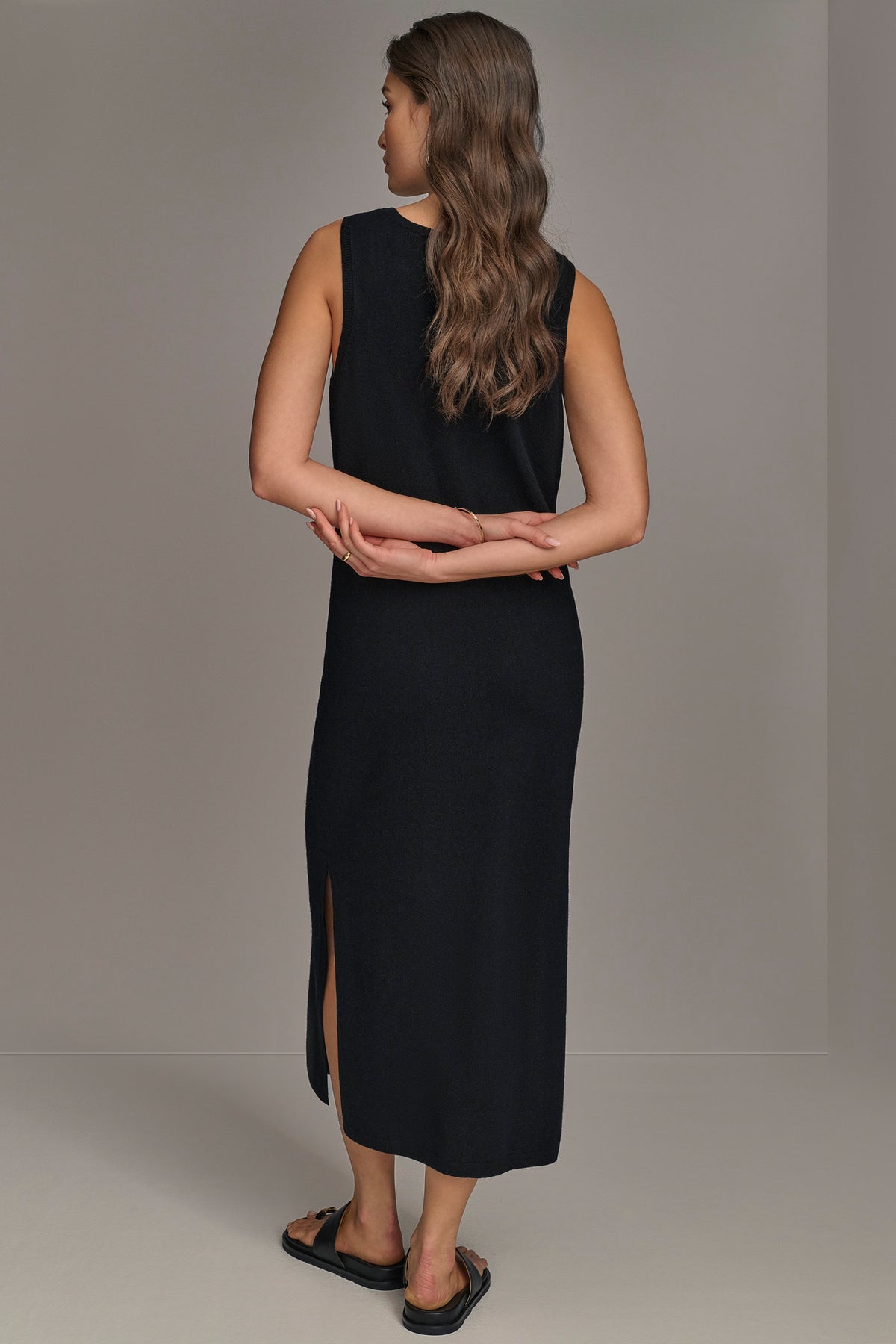 Cashmere Sleeveless Midi Tank Dress
