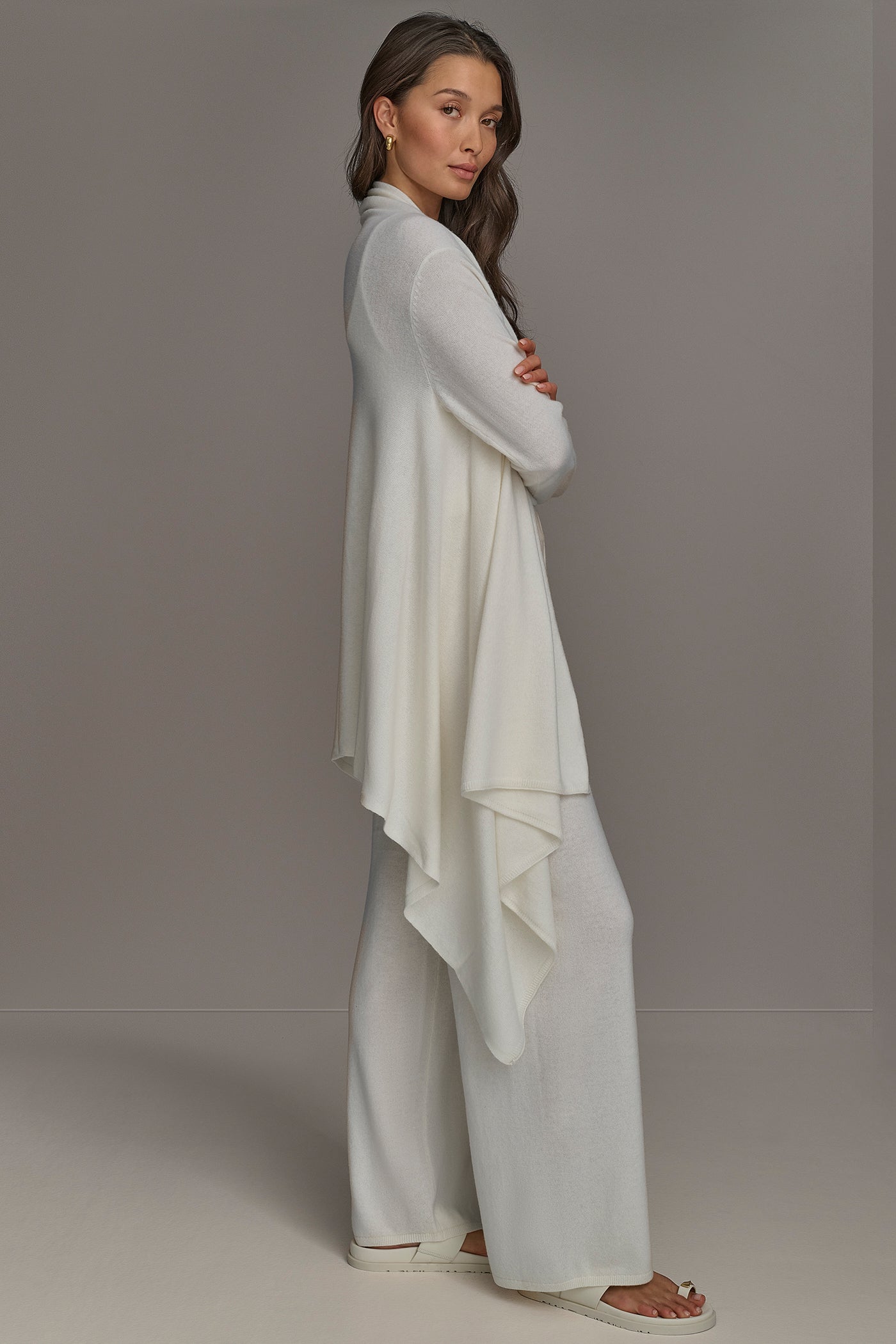 CASHMERE LONG SLEEVE CARDIGAN VIEW 3 CASHMERE LONG SLEEVE CARDIGAN VIEW 3