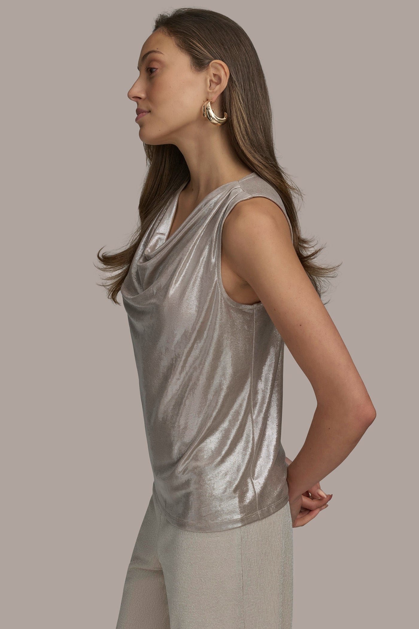 FOIL COWL NECK TOP VIEW 5 | Clothing FOIL COWL NECK TOP VIEW 5 | Clothing
