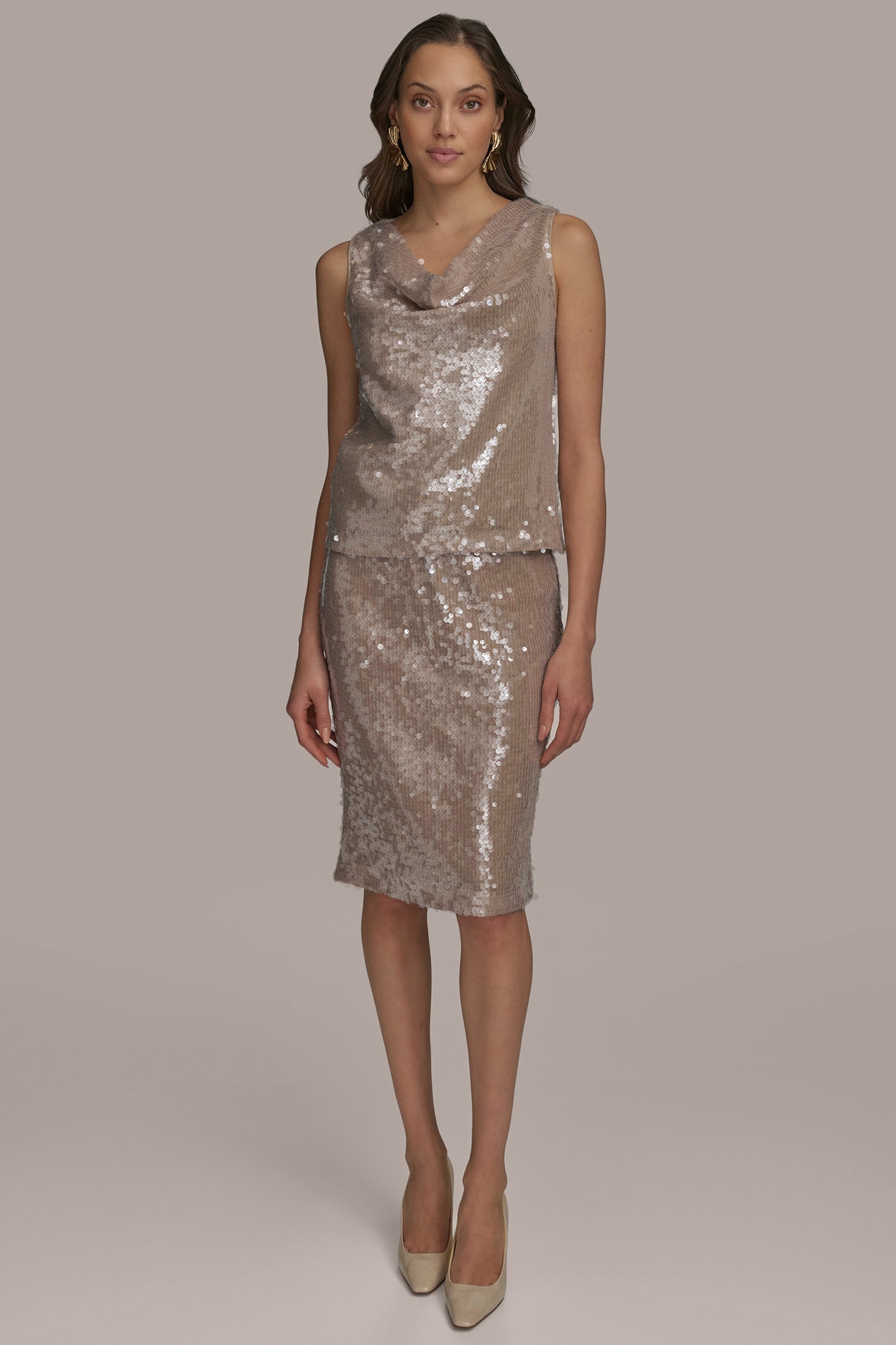 SEQUIN COWL NECK TOP VIEW 3 | Suits and Separates SEQUIN COWL NECK TOP VIEW 3 | Suits and Separates