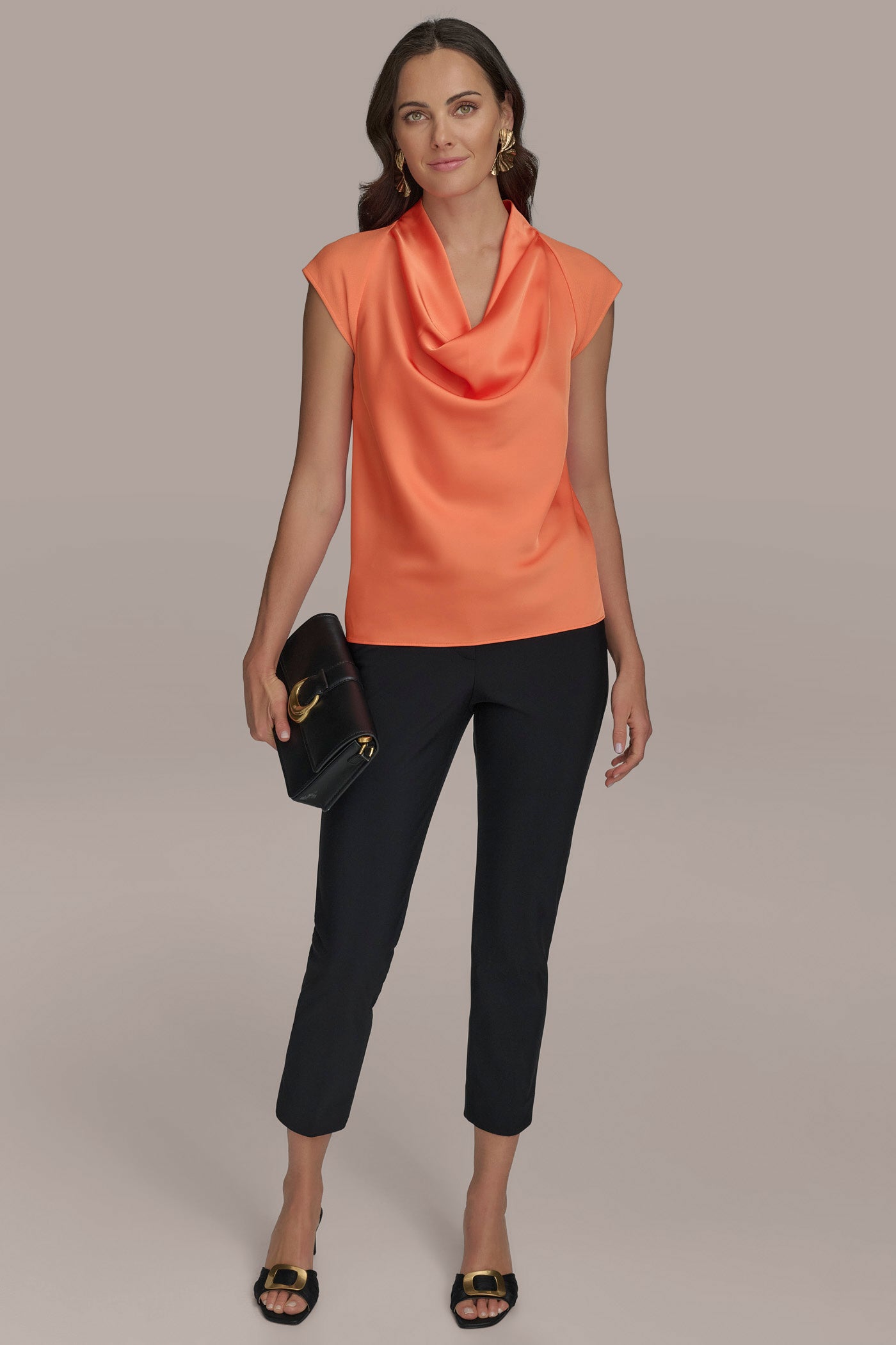 COWL NECK MIX MEDIA TOP VIEW 4 | Clothing COWL NECK MIX MEDIA TOP VIEW 4 | Clothing