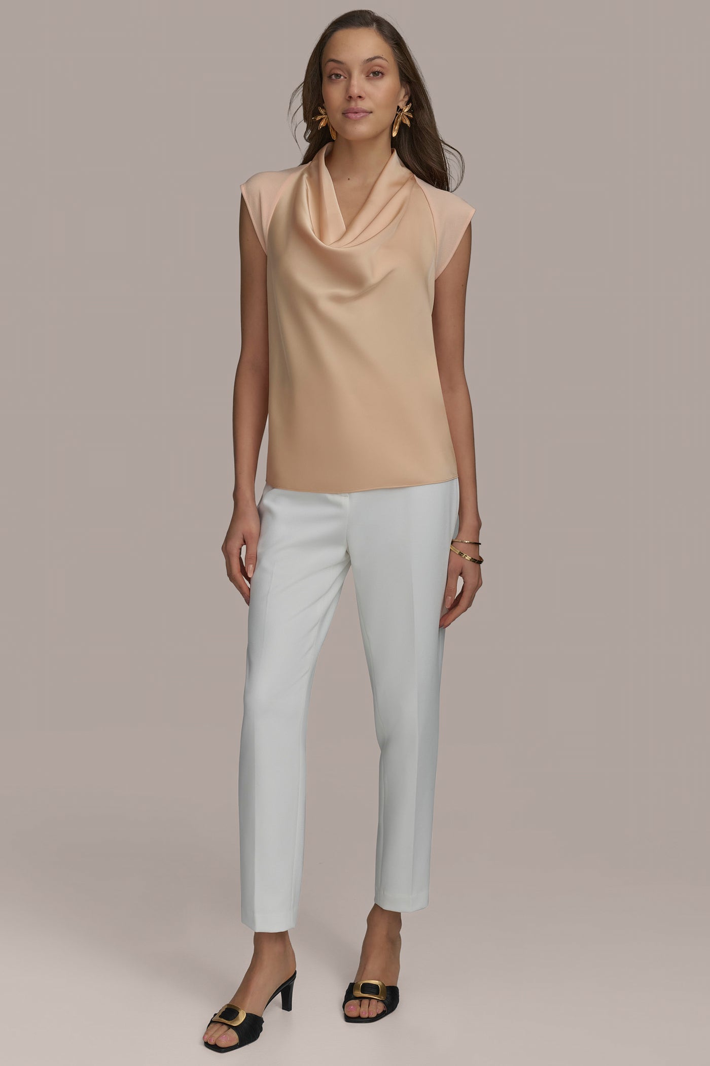 COWL NECK MIX MEDIA TOP VIEW 6 | Clothing COWL NECK MIX MEDIA TOP VIEW 6 | Clothing