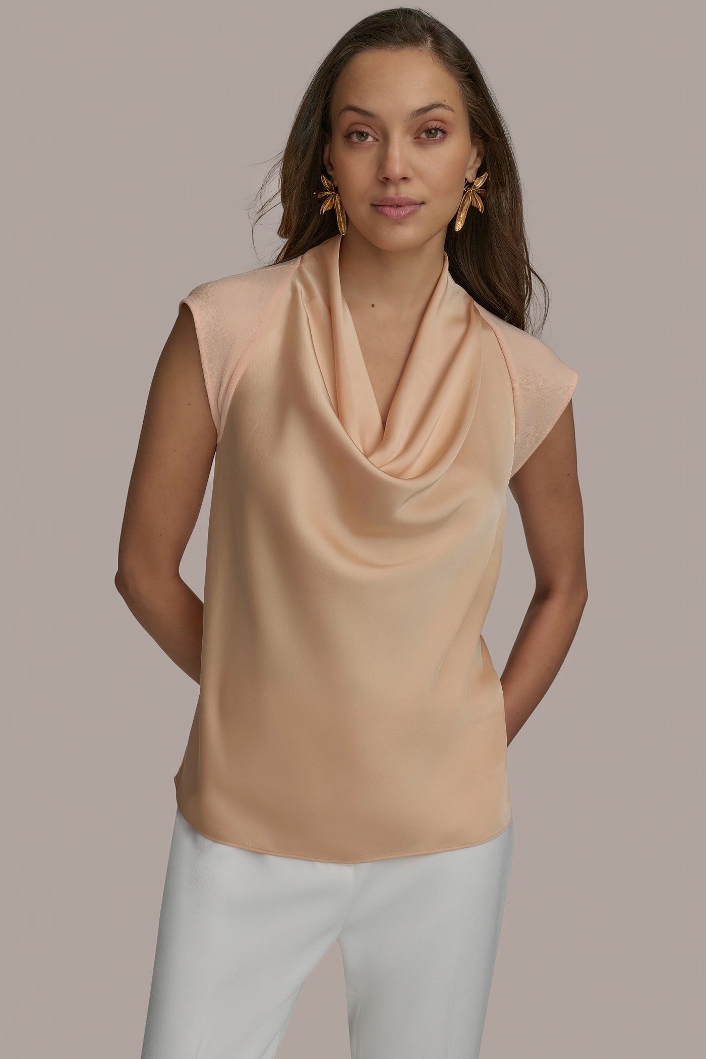 COWL NECK MIX MEDIA TOP | View 1 | Clothing COWL NECK MIX MEDIA TOP | View 1 | Clothing