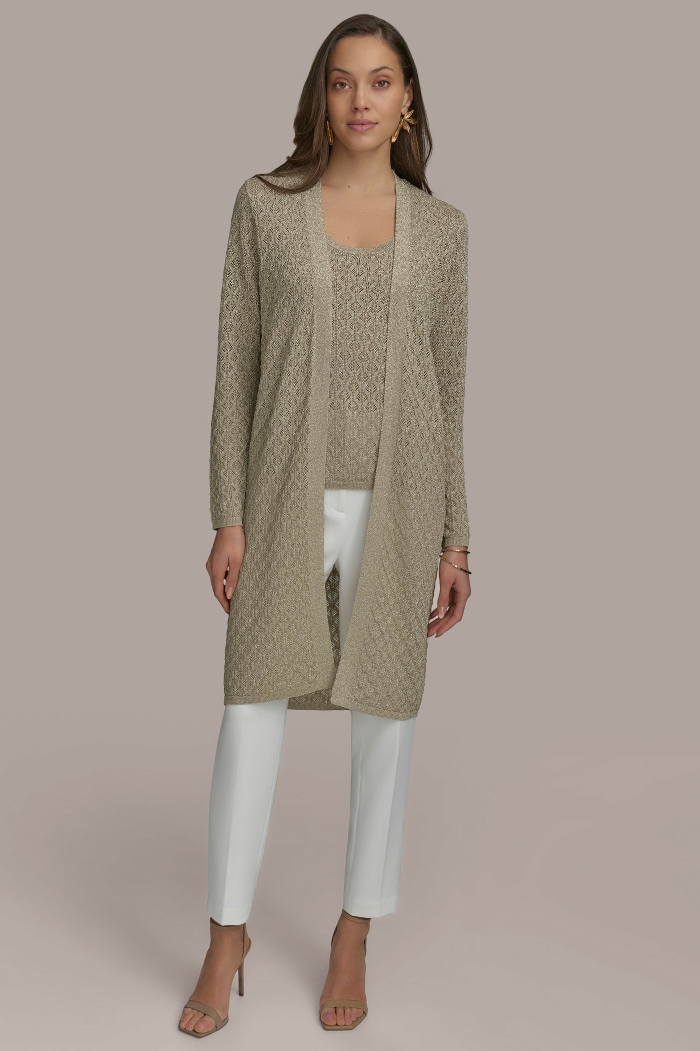 TEXT STITCH DUSTER SWEATER VIEW 3 TEXT STITCH DUSTER SWEATER VIEW 3