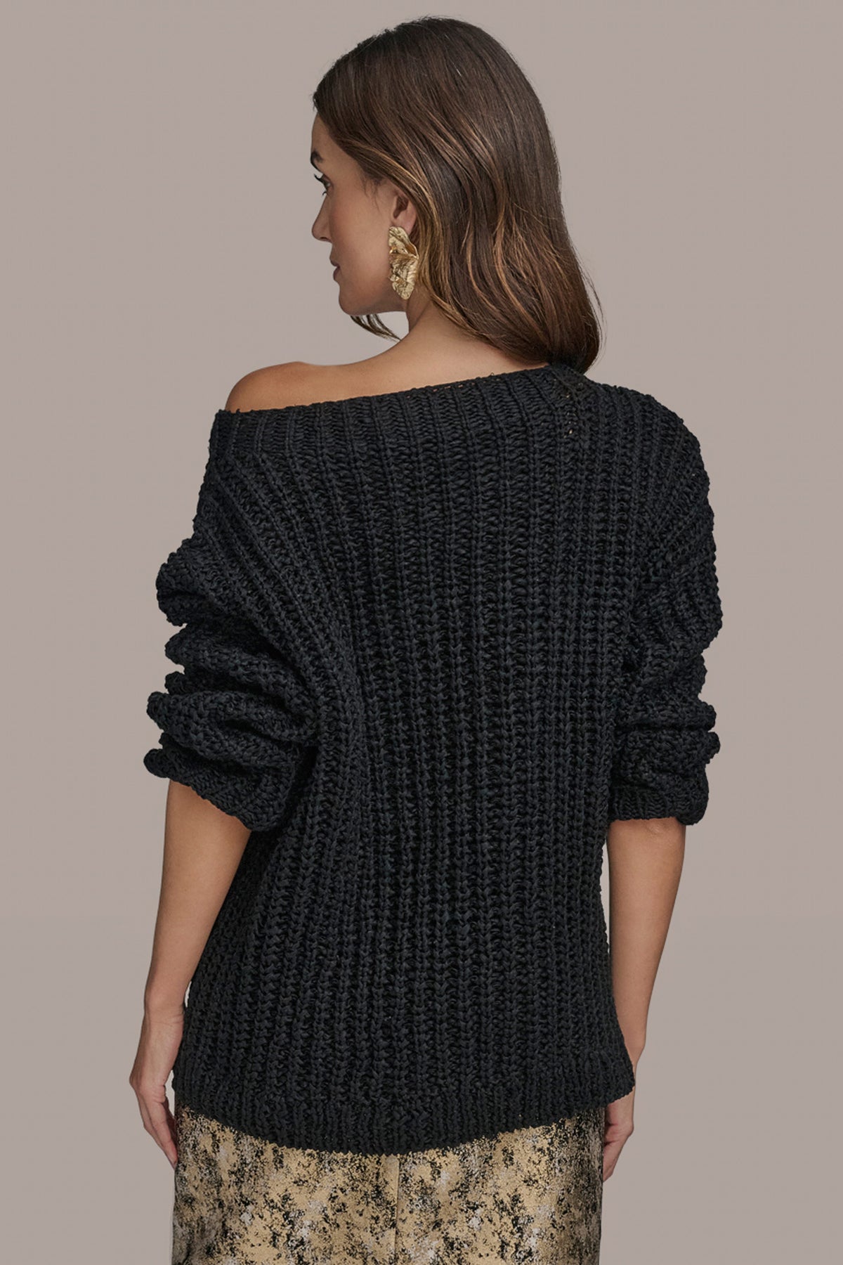 Open Stitch Dolman Sweater | Donna Karan