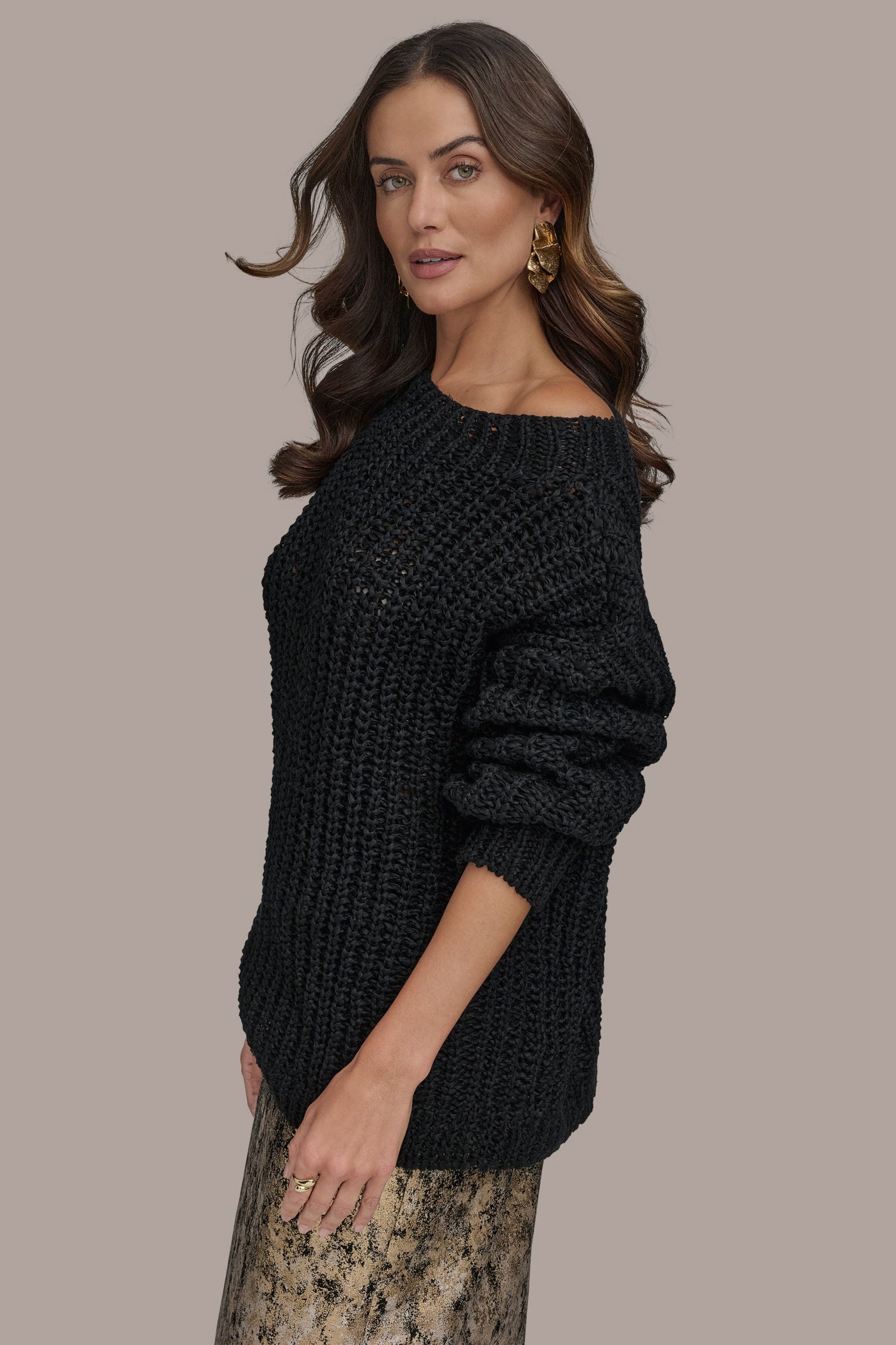 OPEN STITCH DOLMAN SWEATER VIEW 3 OPEN STITCH DOLMAN SWEATER VIEW 3