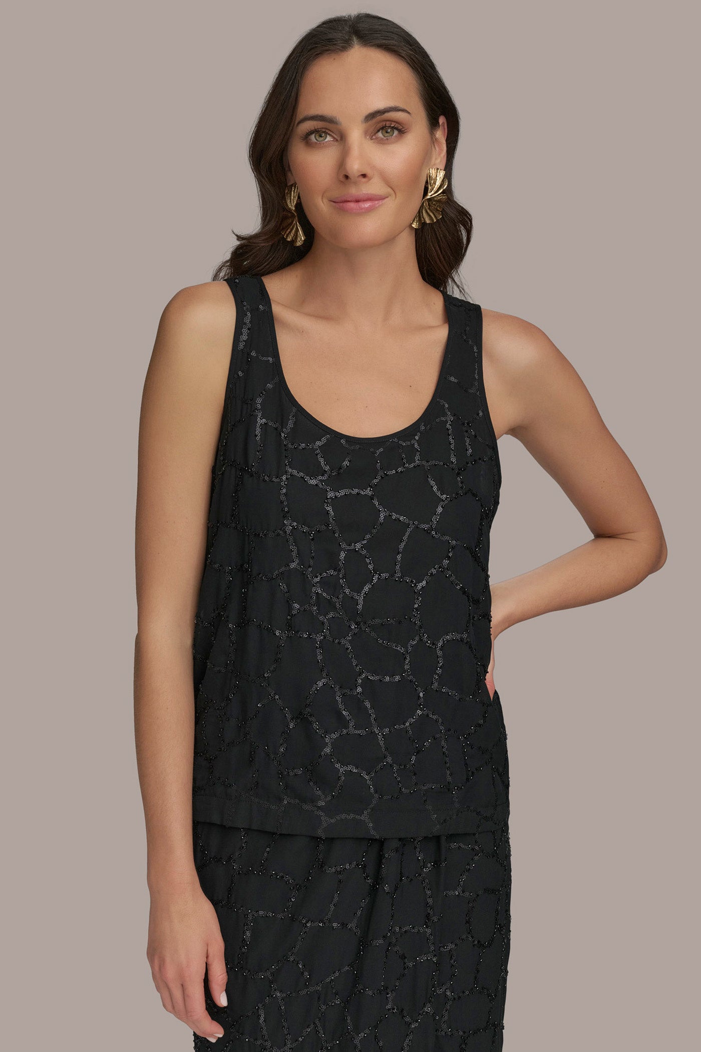 SHELL WITH SEQUIN DETAIL | View 1 | Tops & Sweaters SHELL WITH SEQUIN DETAIL | View 1 | Tops & Sweaters