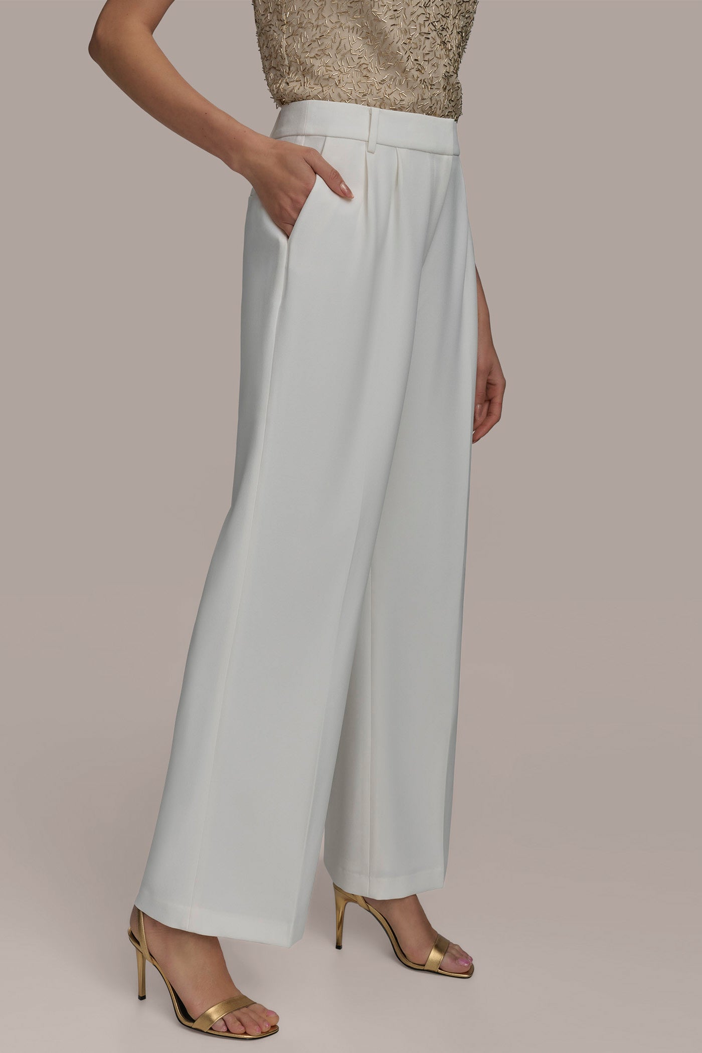 WIDE PANT WITH PLEATS VIEW 3 | Suits and Separates WIDE PANT WITH PLEATS VIEW 3 | Suits and Separates