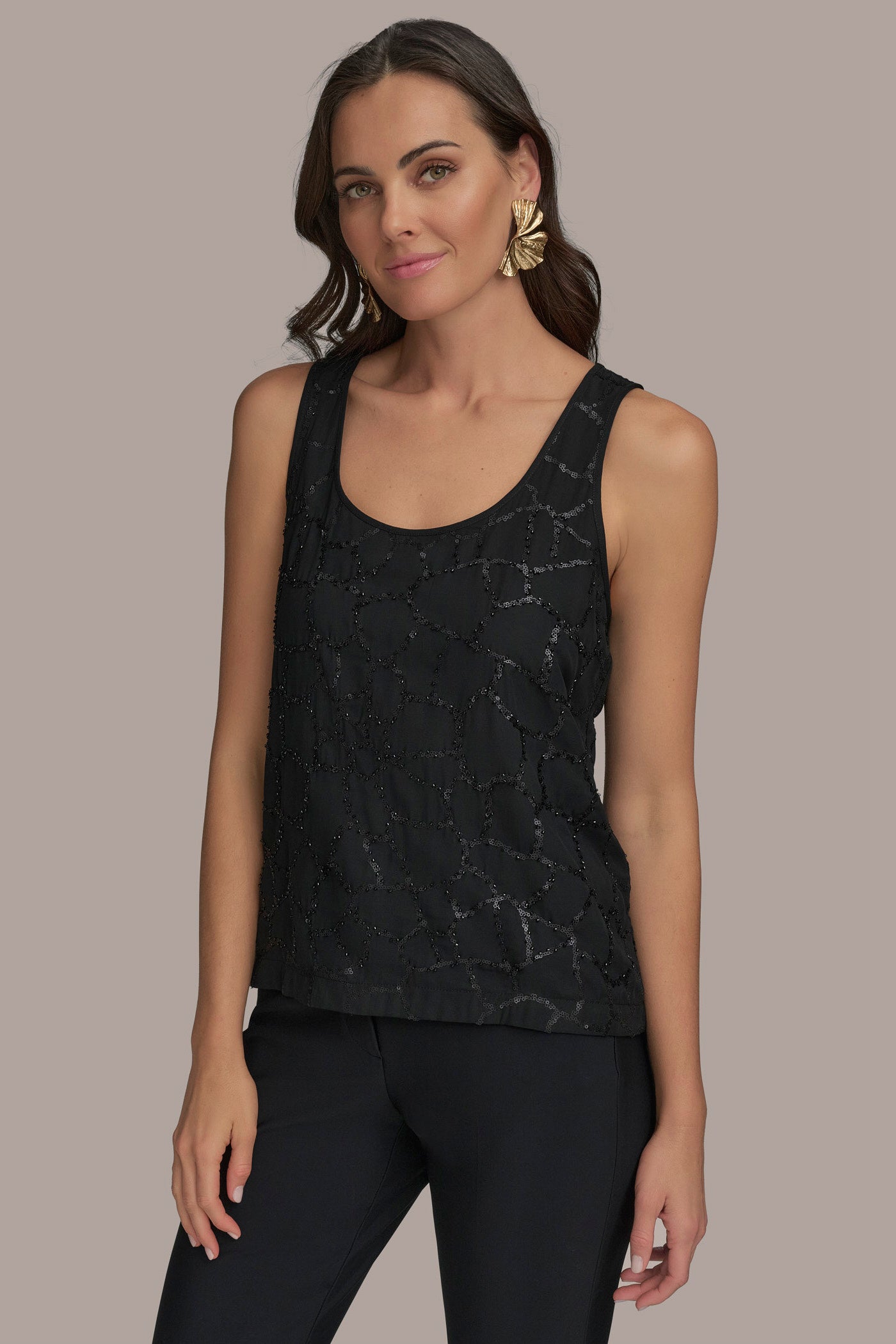 SHELL WITH SEQUIN DETAIL VIEW 5 | Suits and Separates SHELL WITH SEQUIN DETAIL VIEW 5 | Suits and Separates